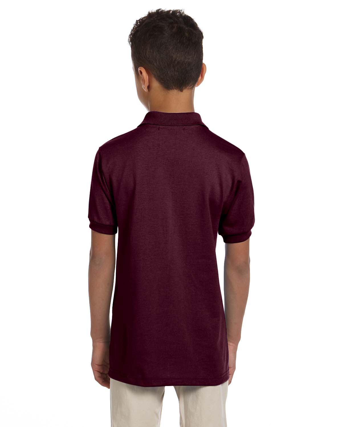 NEW Jerzees Youth 5.6 oz SpotShield Jersey Polo Shirt M-437Y
