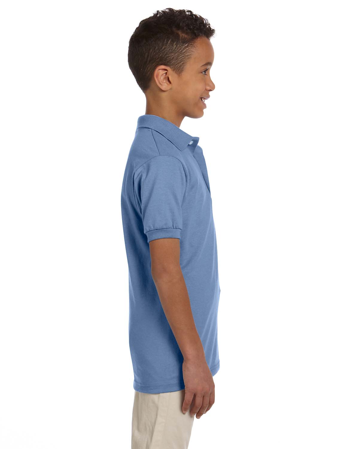 NEW Jerzees Youth 5.6 oz SpotShield Jersey Polo Shirt M-437Y