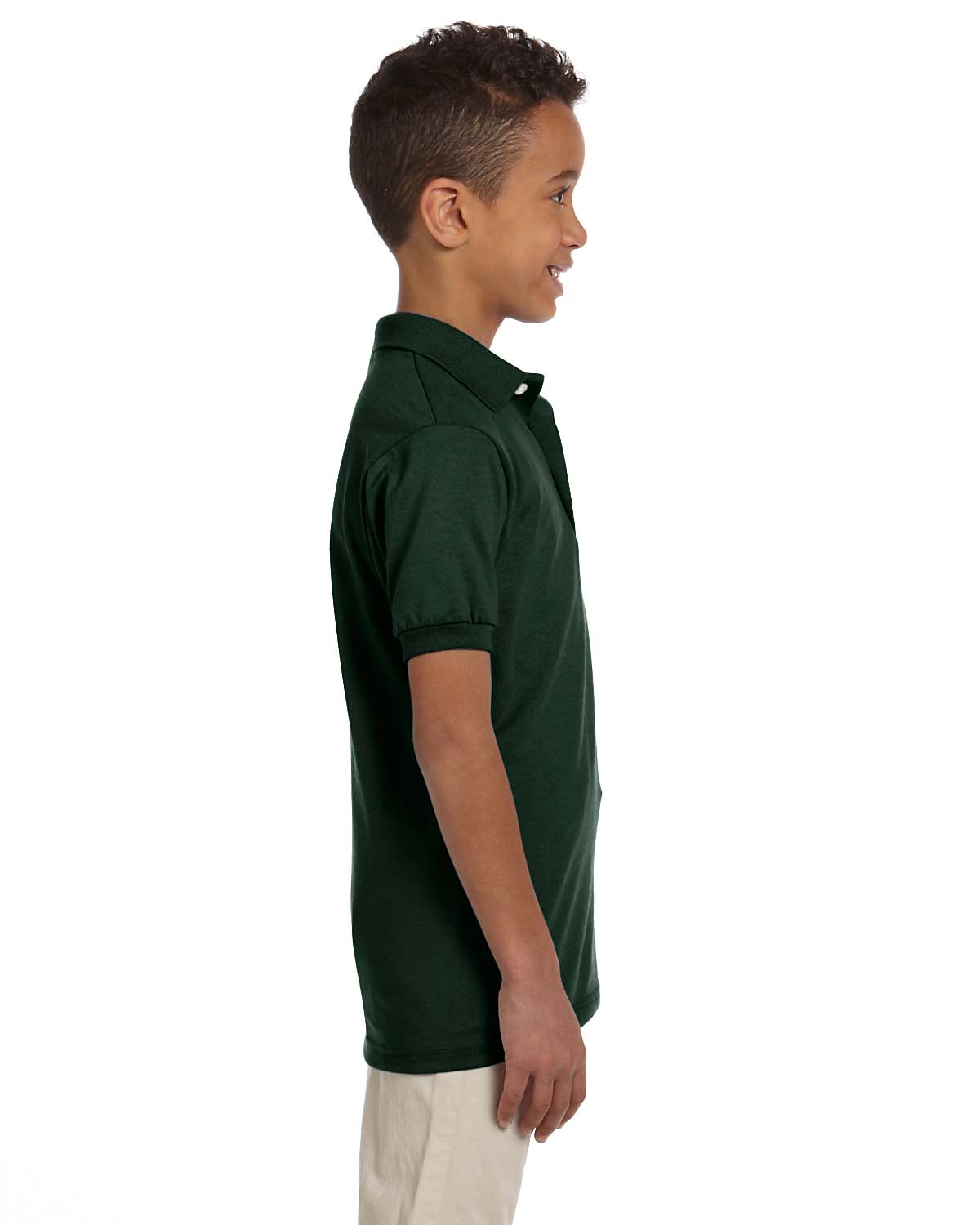 NEW Jerzees Youth 5.6 oz SpotShield Jersey Polo Shirt M-437Y