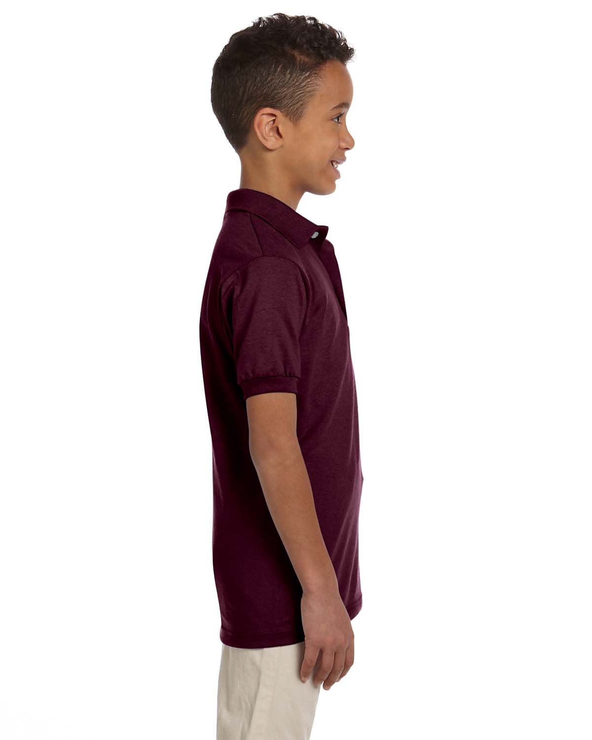 NEW Jerzees Youth 5.6 oz SpotShield Jersey Polo Shirt M-437Y