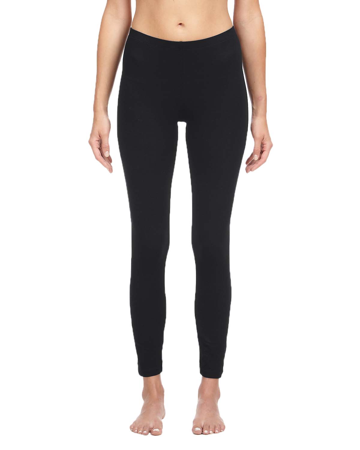 Bella Women's Tunneled Elastic Waistband Cotton Spandex Legging M812