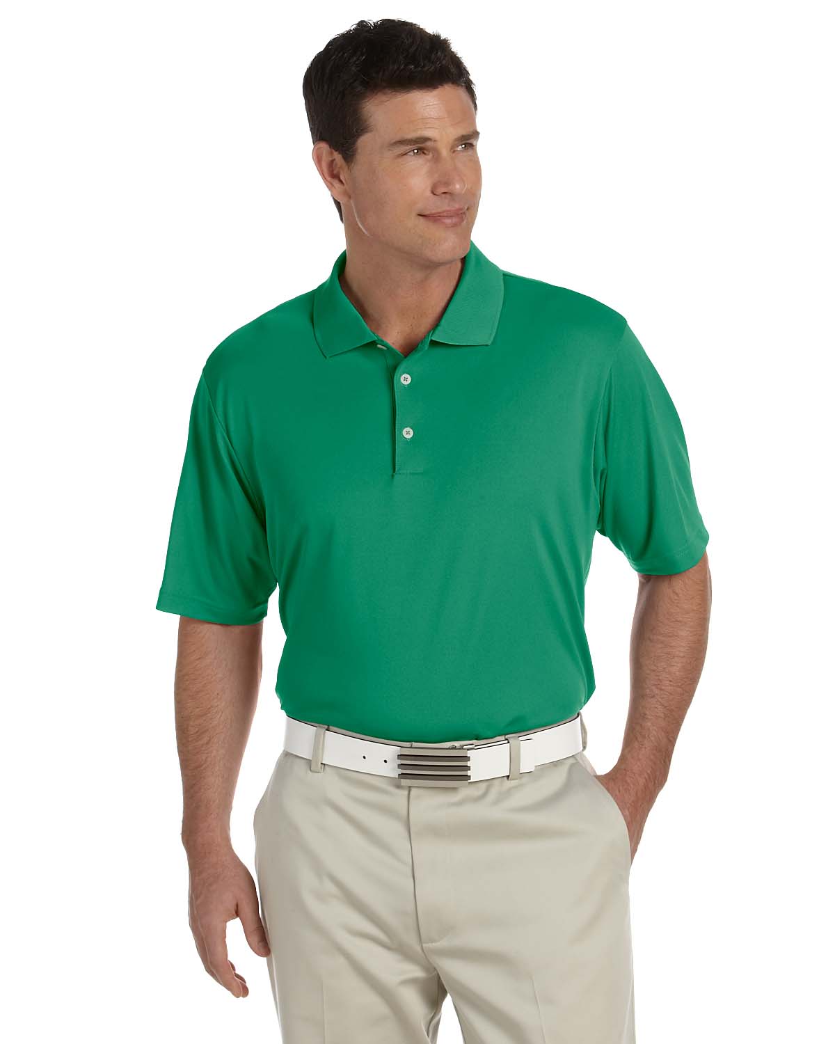 Adidas Golf Mens ClimaLite Rib knit collar Short-Sleeve Polo Shirt S