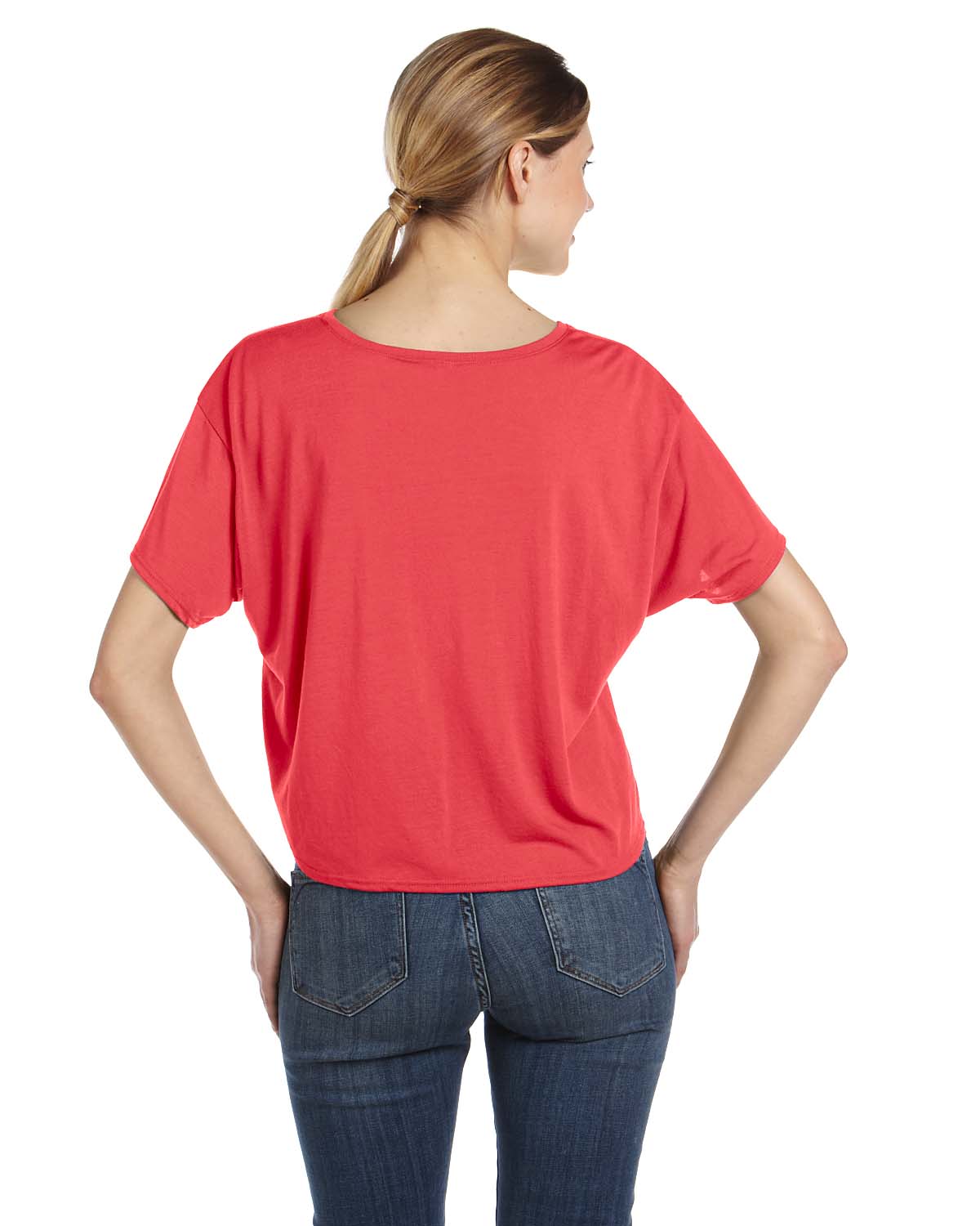 NEW Bella Ladies Flowy Boxy Cropped Crewneck SXL TShirt MB8881 eBay