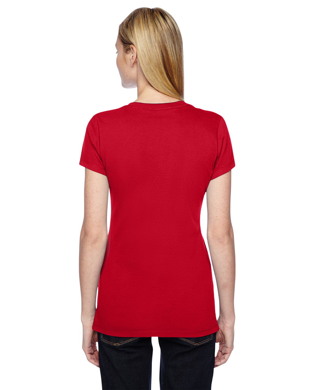 Fruit Of The Loom Women S 100 Sofspun Cotton Junior Fit V Neck T Shirt