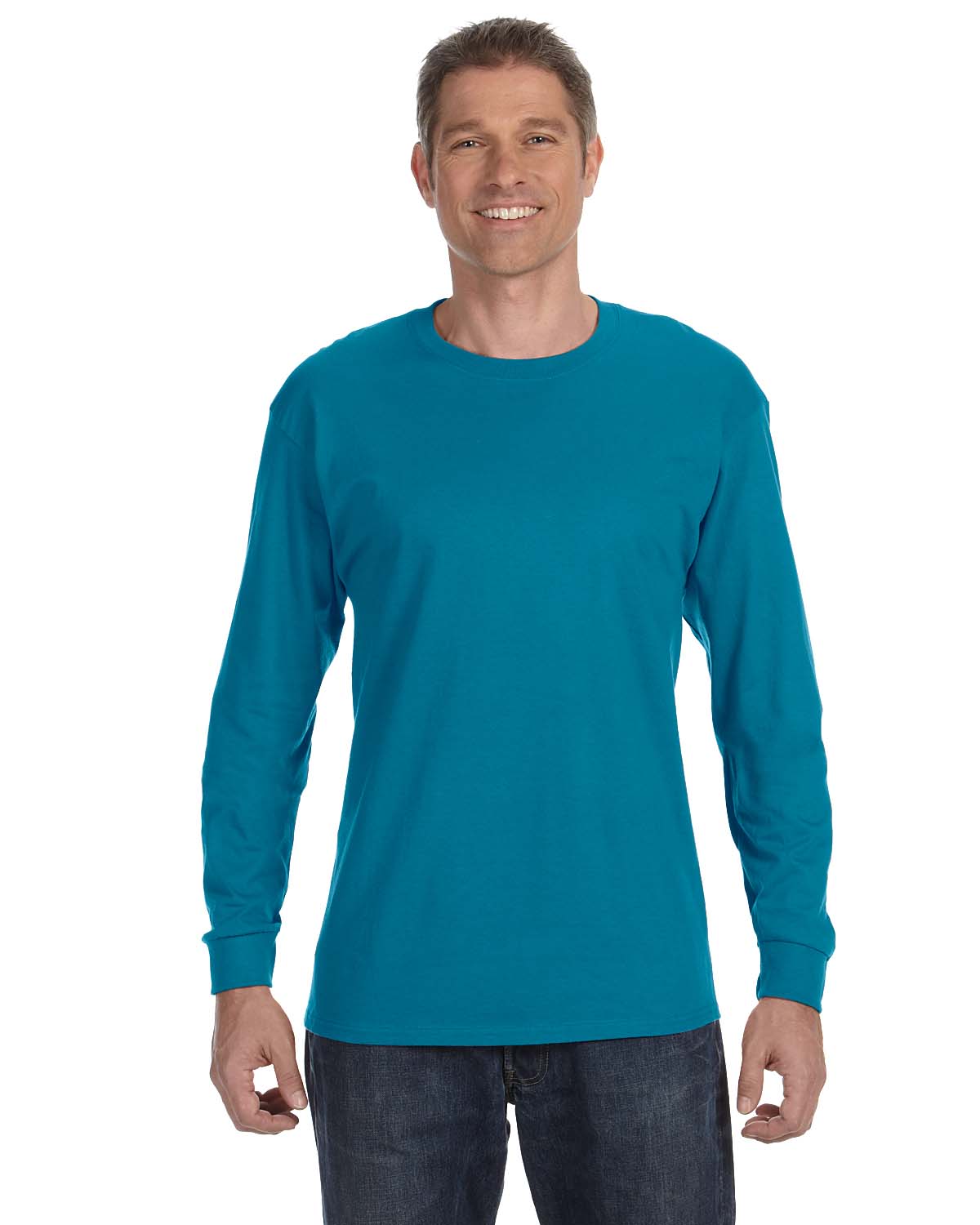 NEW Jerzees Heavy 5.6 oz Dri-Power 50/50 Mens Long Sleeve S-3XL T Shirt ...