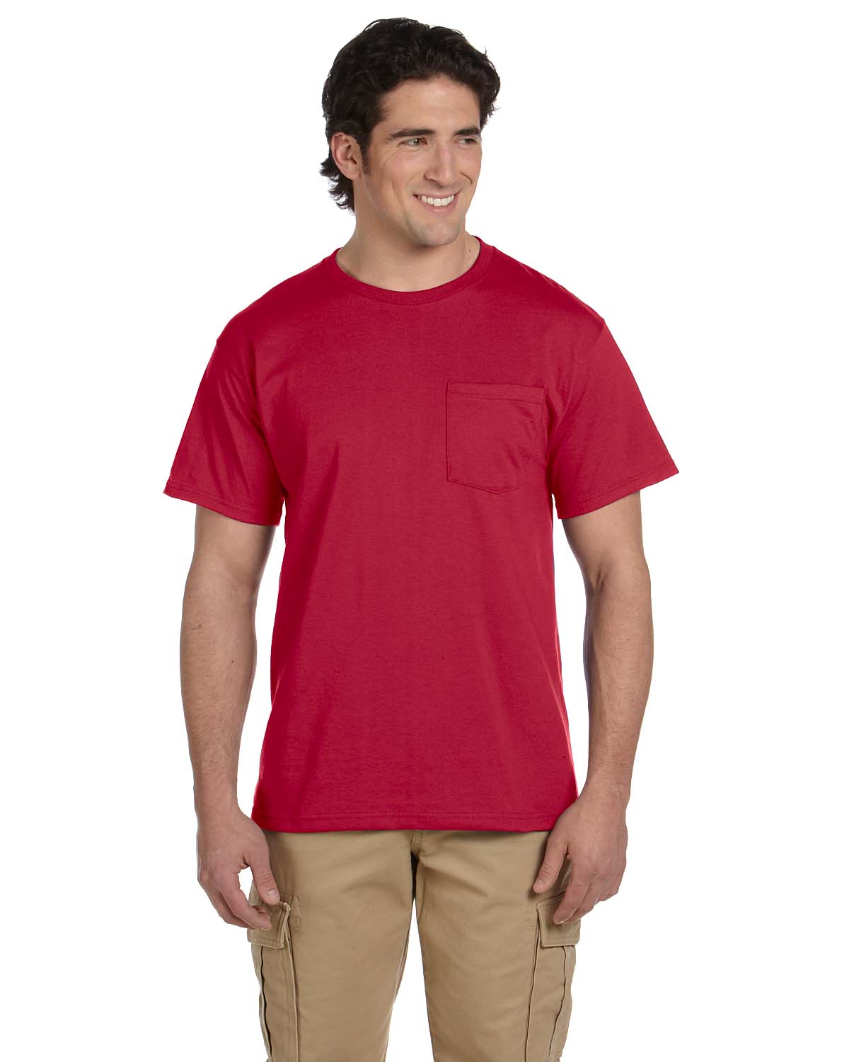 JERZEES Mens Heavyweight Blend 50/50 Dri-Power T Shirt with Pocket Tee R-29P