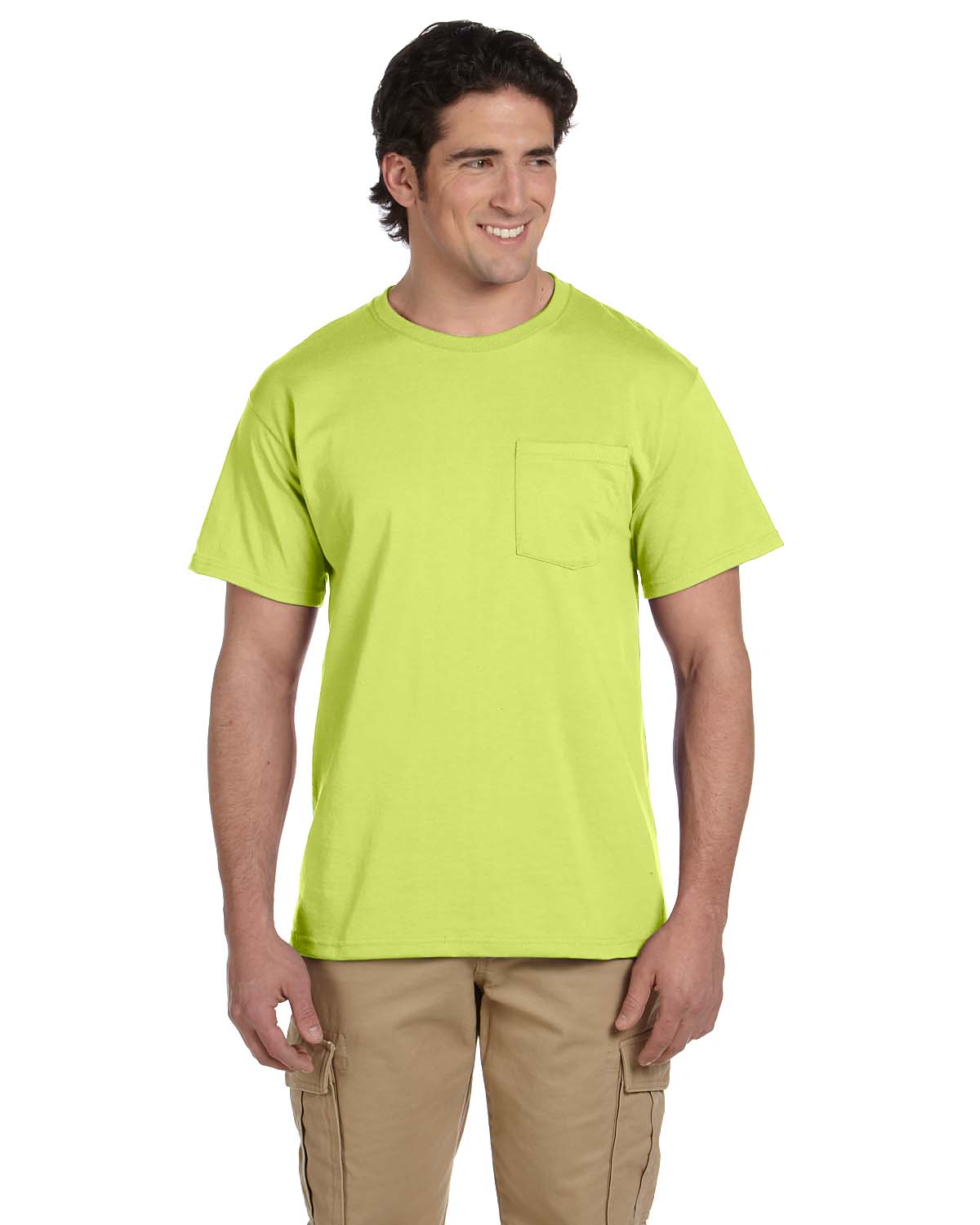 JERZEES Mens Heavyweight Blend 50/50 Dri-Power T Shirt with Pocket Tee R-29P