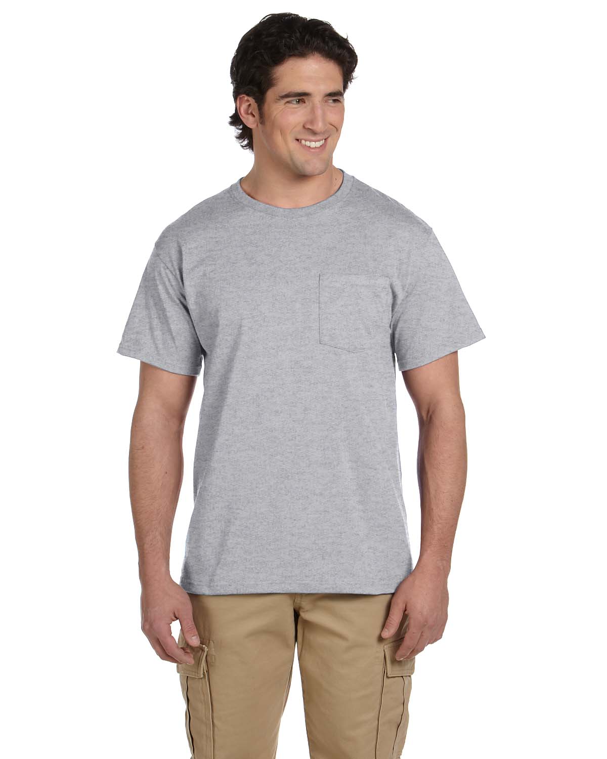 JERZEES Mens Heavyweight Blend 50/50 Dri-Power T Shirt with Pocket Tee R-29P