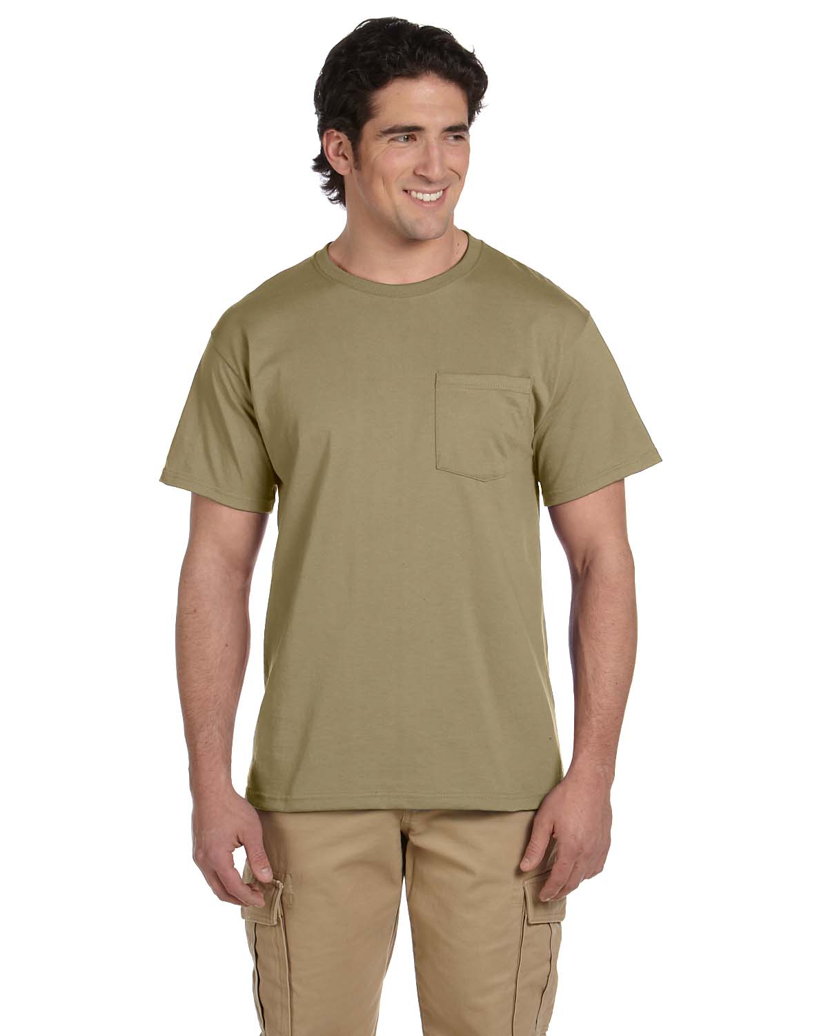 JERZEES Mens Heavyweight Blend 50/50 Dri-Power T Shirt with Pocket Tee R-29P