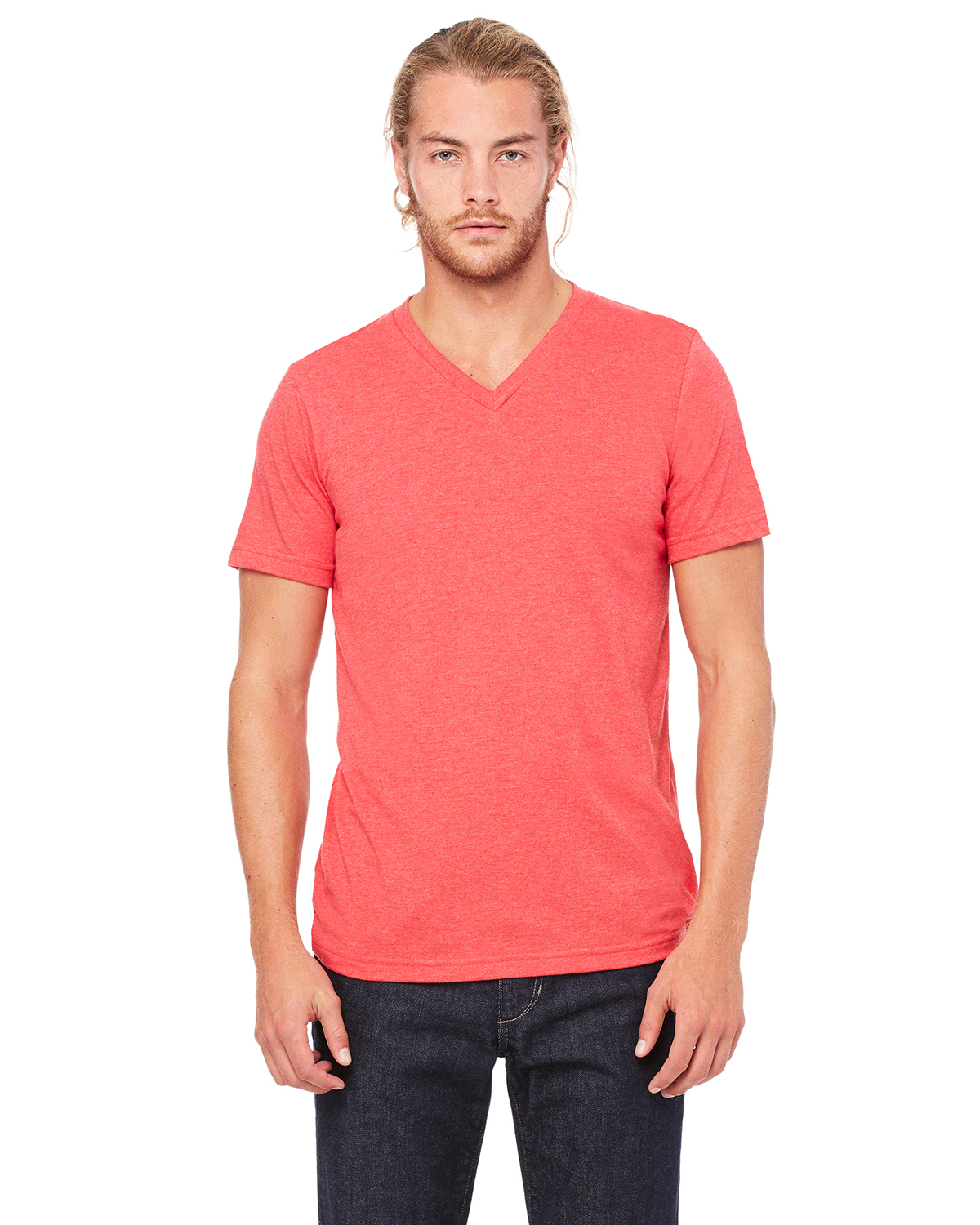 Bella + Canvas Short Sleeve Unisex V-Neck Jersey XS-XL T-Shirt R-3005 ...