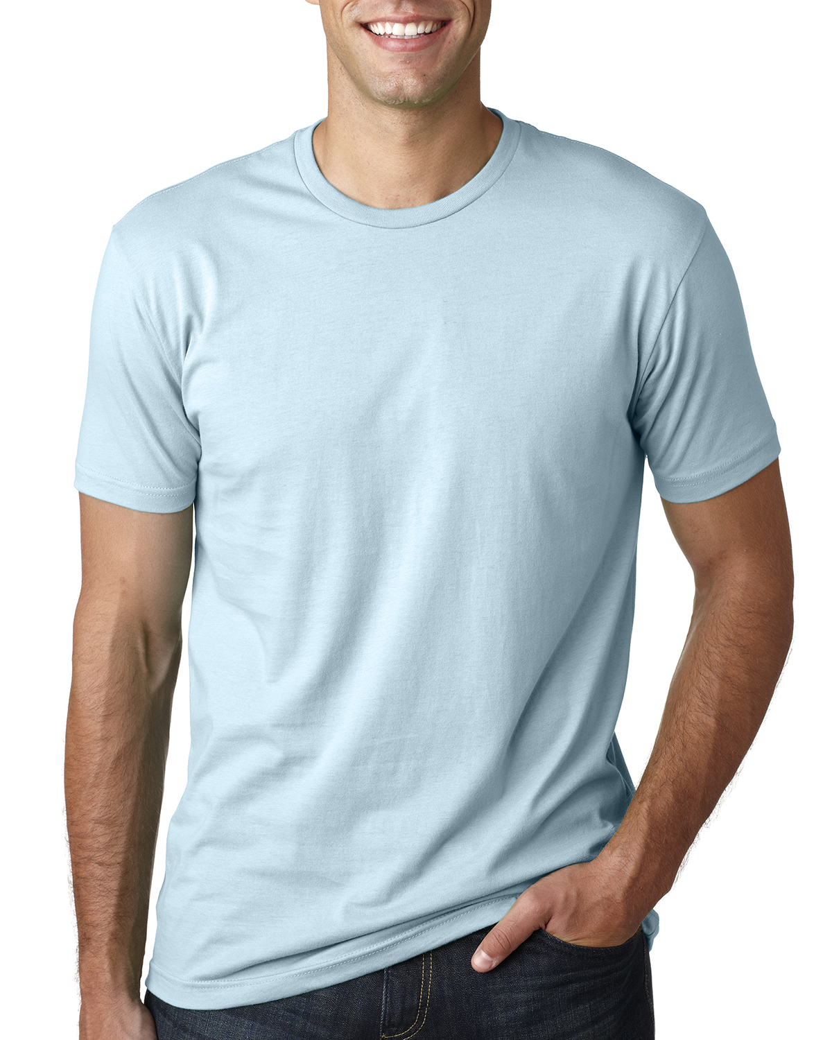 Next Level Apparel Men's Cotton Poly Crewneck T-Shirt, Classic