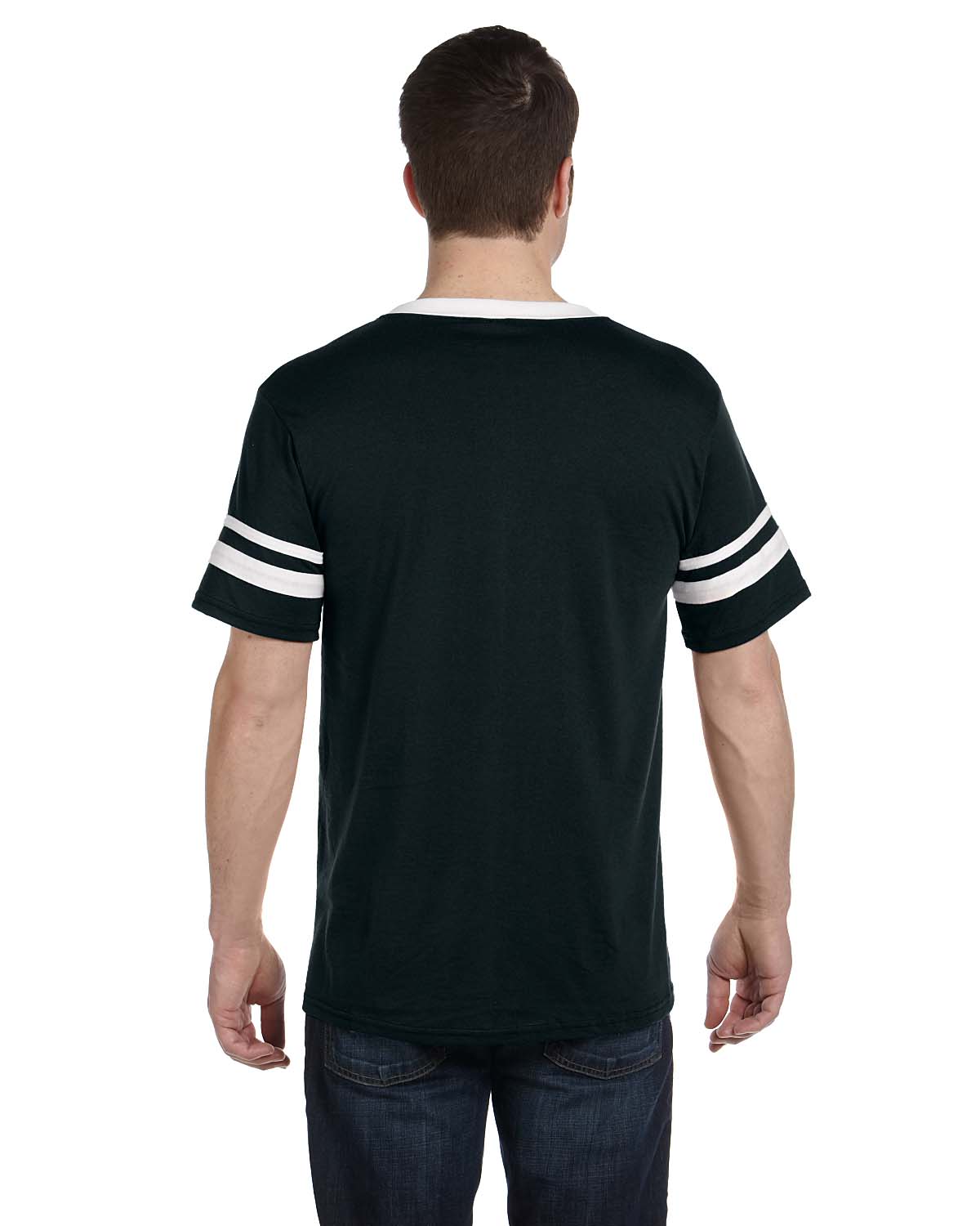 Augusta Sportswear Baseball Sleeve Stripe Jersey V-neck T-Shirt S 