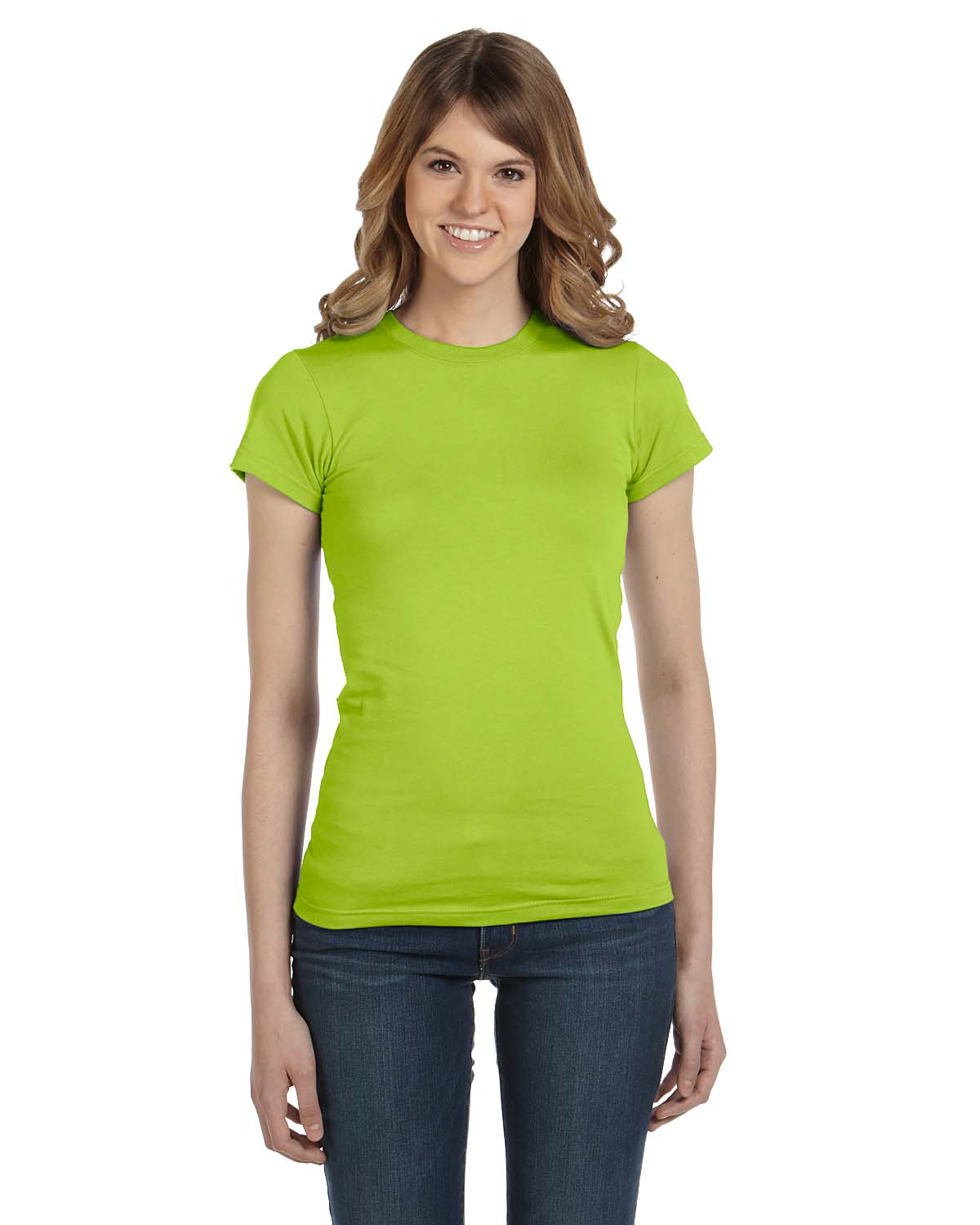 Anvil Women's Semi Sheer Junior Fit Longer Length Crewneck T-Shirt M379 ...