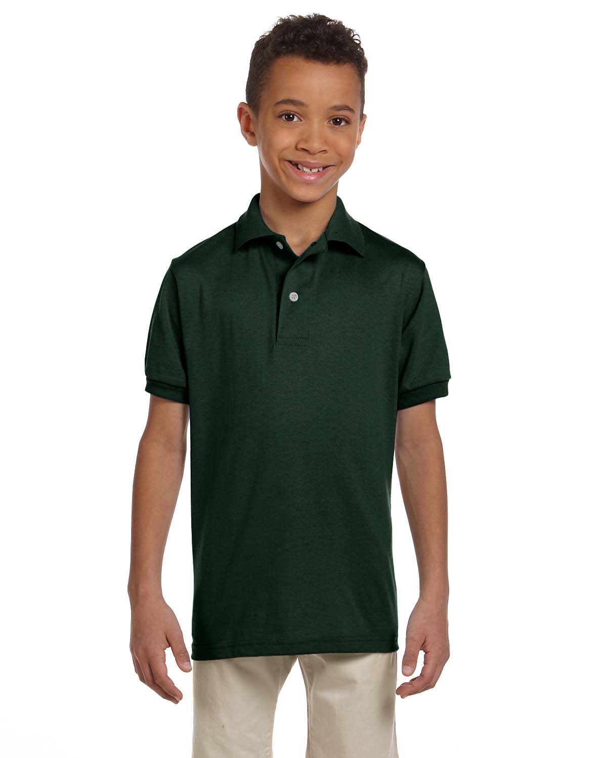 NEW Jerzees Youth 5.6 oz SpotShield Jersey Polo Shirt M-437Y - Picture 17 of 46