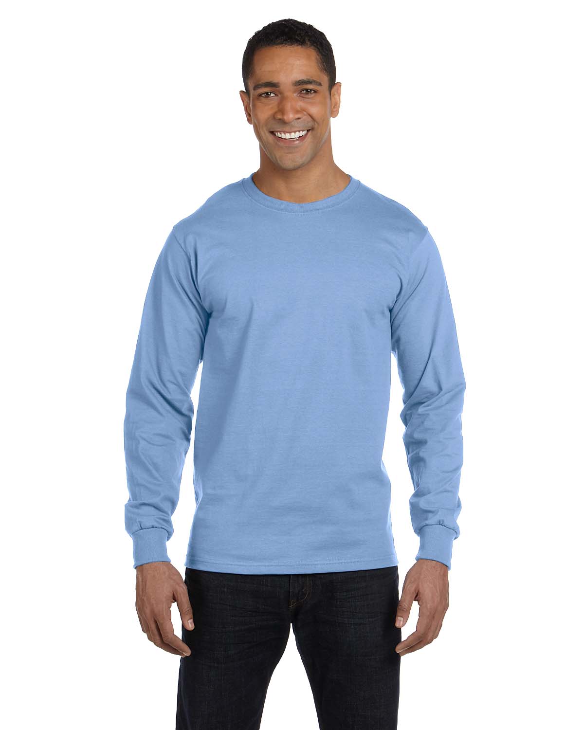 NEW Hanes 6.1 oz 100% Cotton Long-Sleeve Beefy-T S-3XL T-Shirt M-5186 - Picture 26 of 61