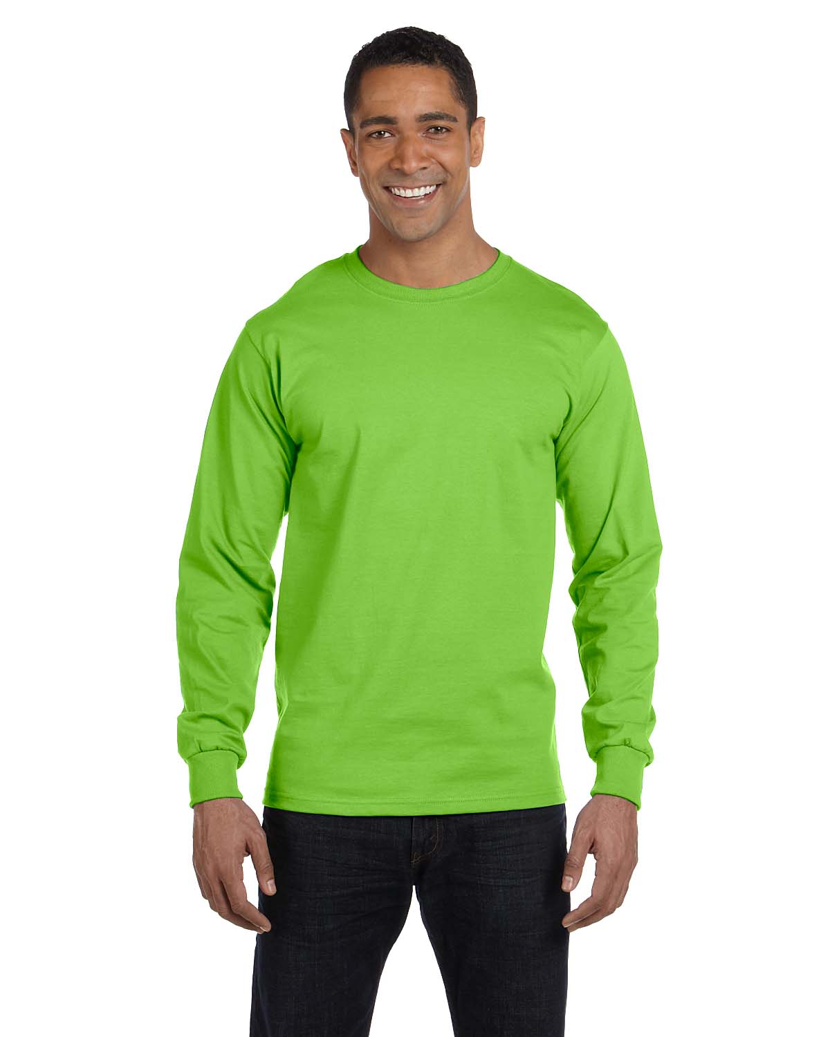 NEW Hanes 6.1 oz 100% Cotton Long-Sleeve Beefy-T S-3XL T-Shirt M-5186 - Picture 32 of 61