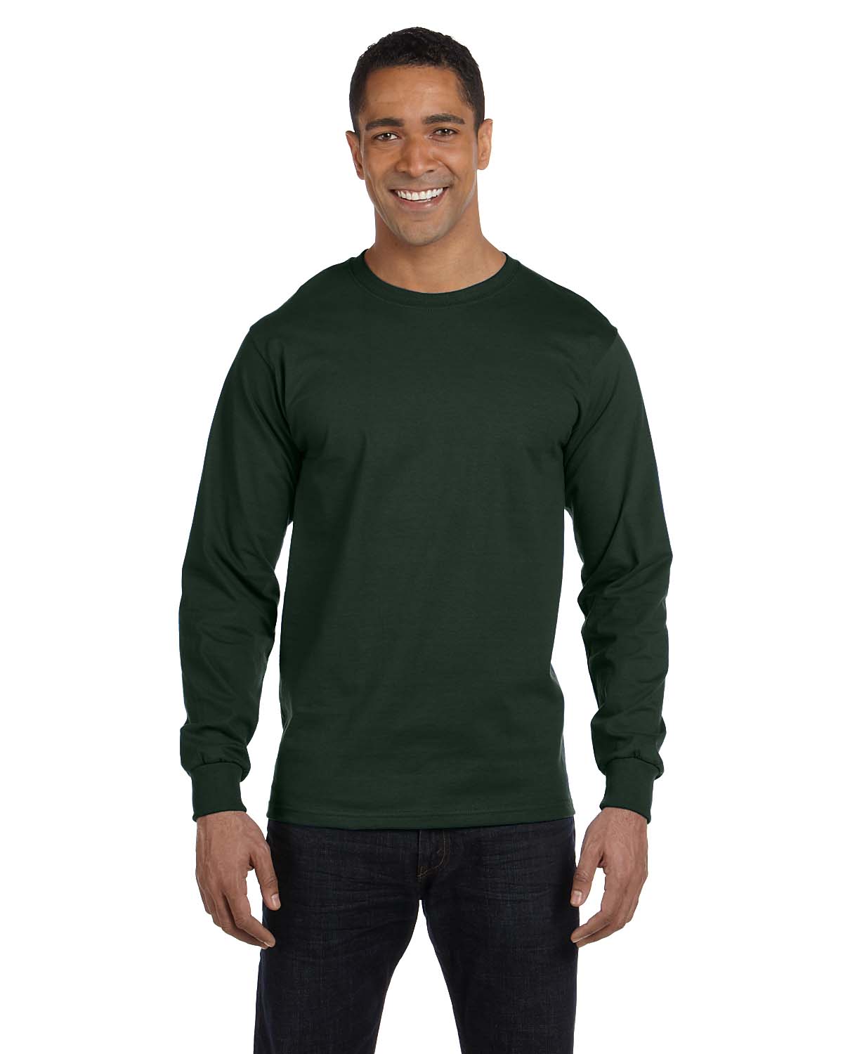 NEW Hanes 6.1 oz 100% Cotton Long-Sleeve Beefy-T S-3XL T-Shirt M-5186 - Picture 11 of 61