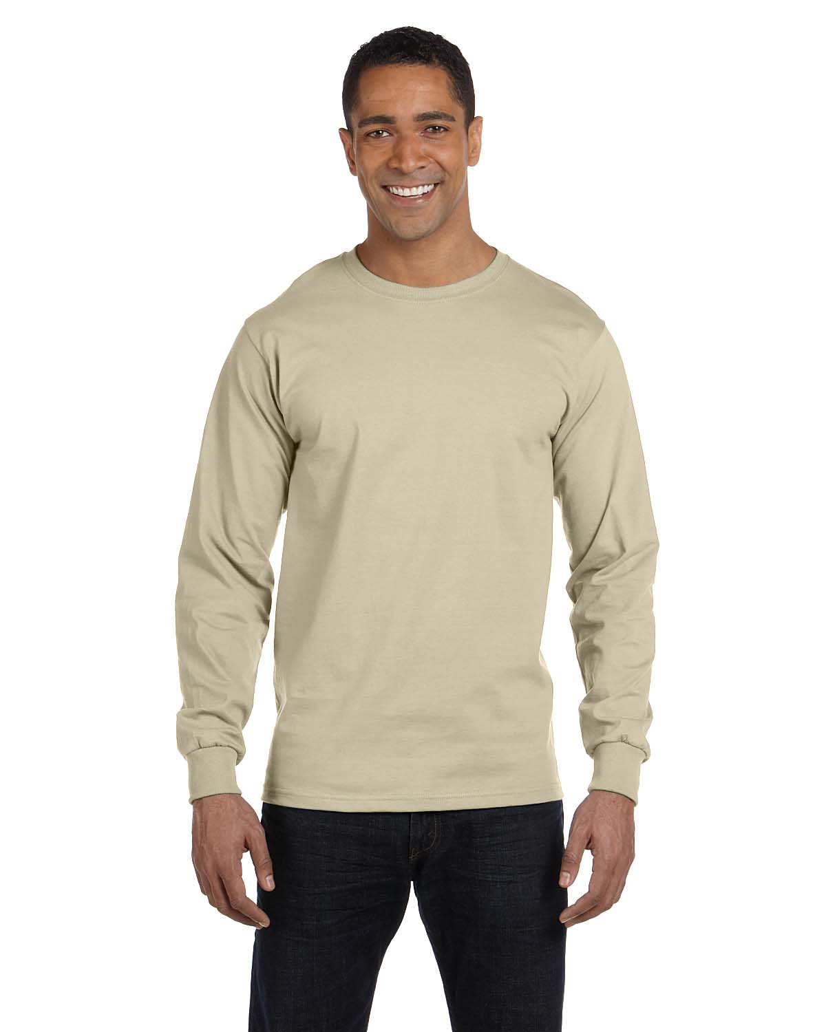 NEW Hanes 6.1 oz 100% Cotton Long-Sleeve Beefy-T S-3XL T-Shirt M-5186 - Picture 50 of 61