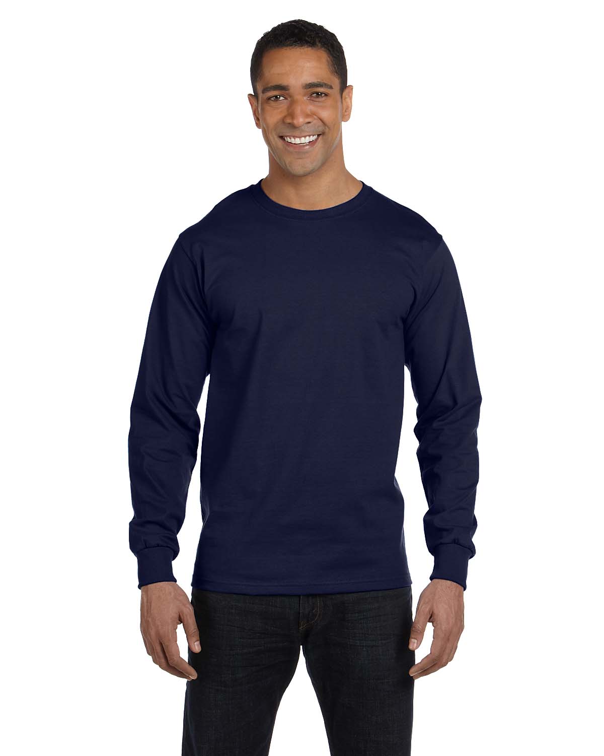 NEW Hanes 6.1 oz 100% Cotton Long-Sleeve Beefy-T S-3XL T-Shirt M-5186 - Picture 38 of 61