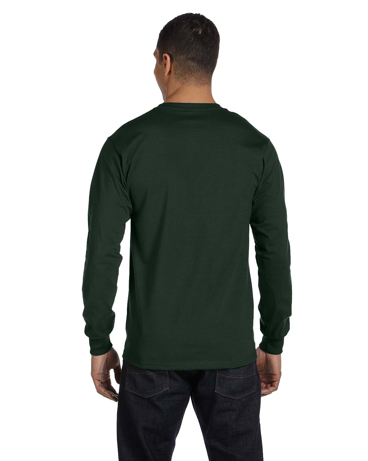 NEW Hanes 6.1 oz 100% Cotton Long-Sleeve Beefy-T S-3XL T-Shirt M-5186 - Picture 12 of 61