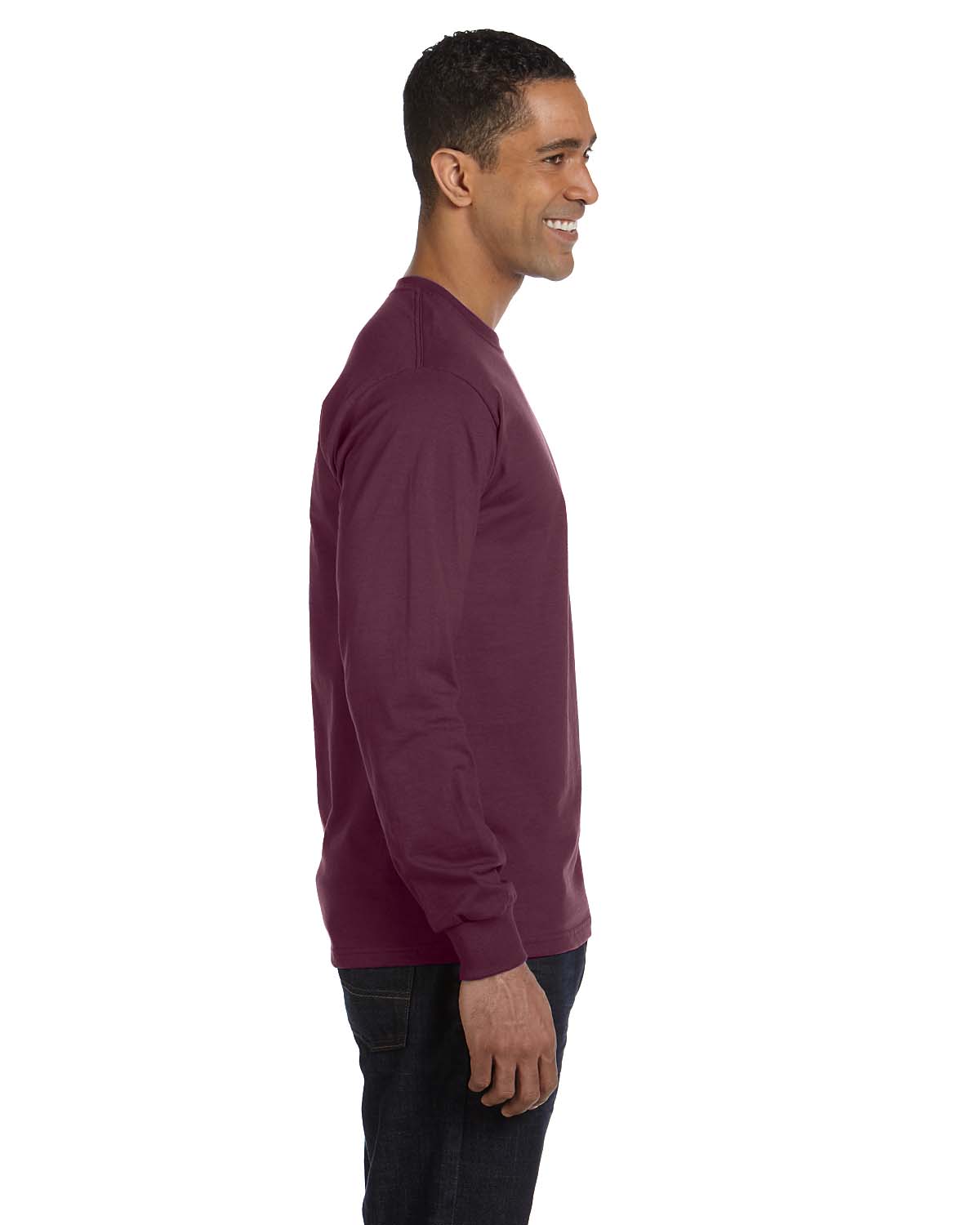 NEW Hanes 6.1 oz 100% Cotton Long-Sleeve Beefy-T S-3XL T-Shirt M-5186 - Picture 37 of 61