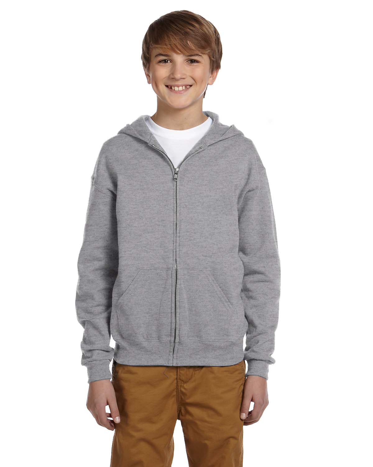 NEW Jerzees Youth 8 oz 50/50 NuBlend Fleece Full Zip Hoodie Swaeshirt M-993B - Picture 17 of 25