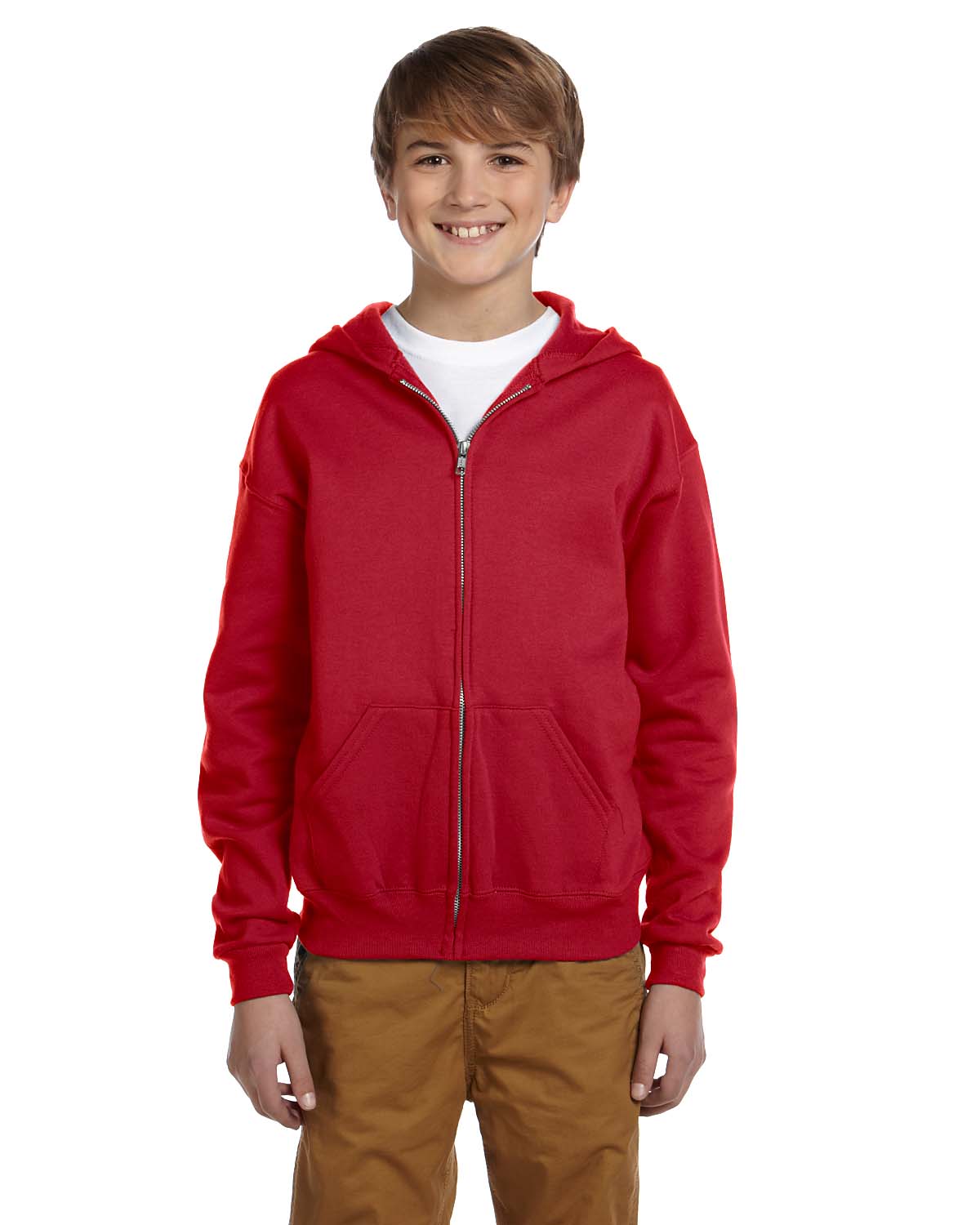 NEW Jerzees Youth 8 oz 50/50 NuBlend Fleece Full Zip Hoodie Swaeshirt M-993B - Picture 23 of 25