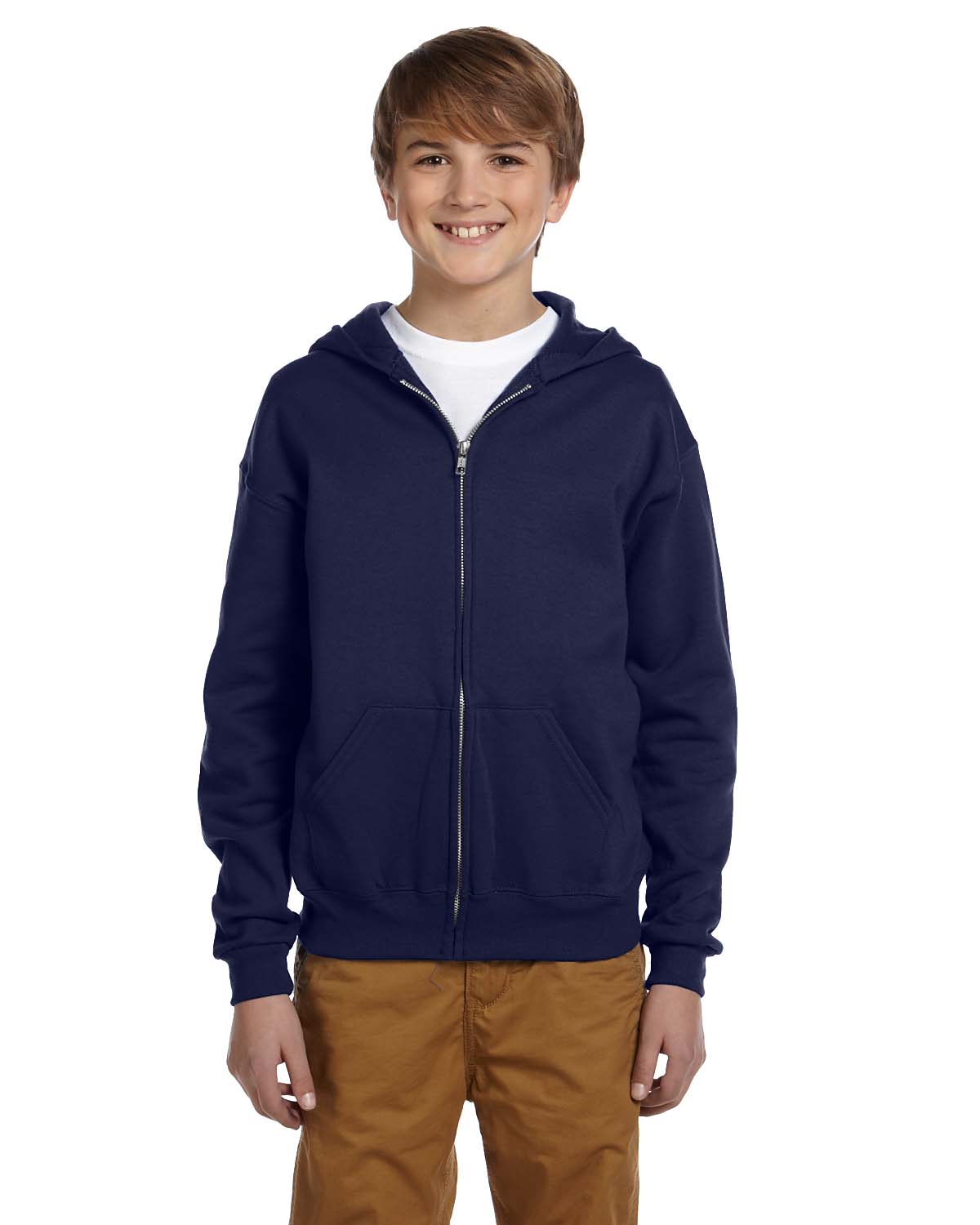 NEW Jerzees Youth 8 oz 50/50 NuBlend Fleece Full Zip Hoodie Swaeshirt M-993B - Picture 11 of 25