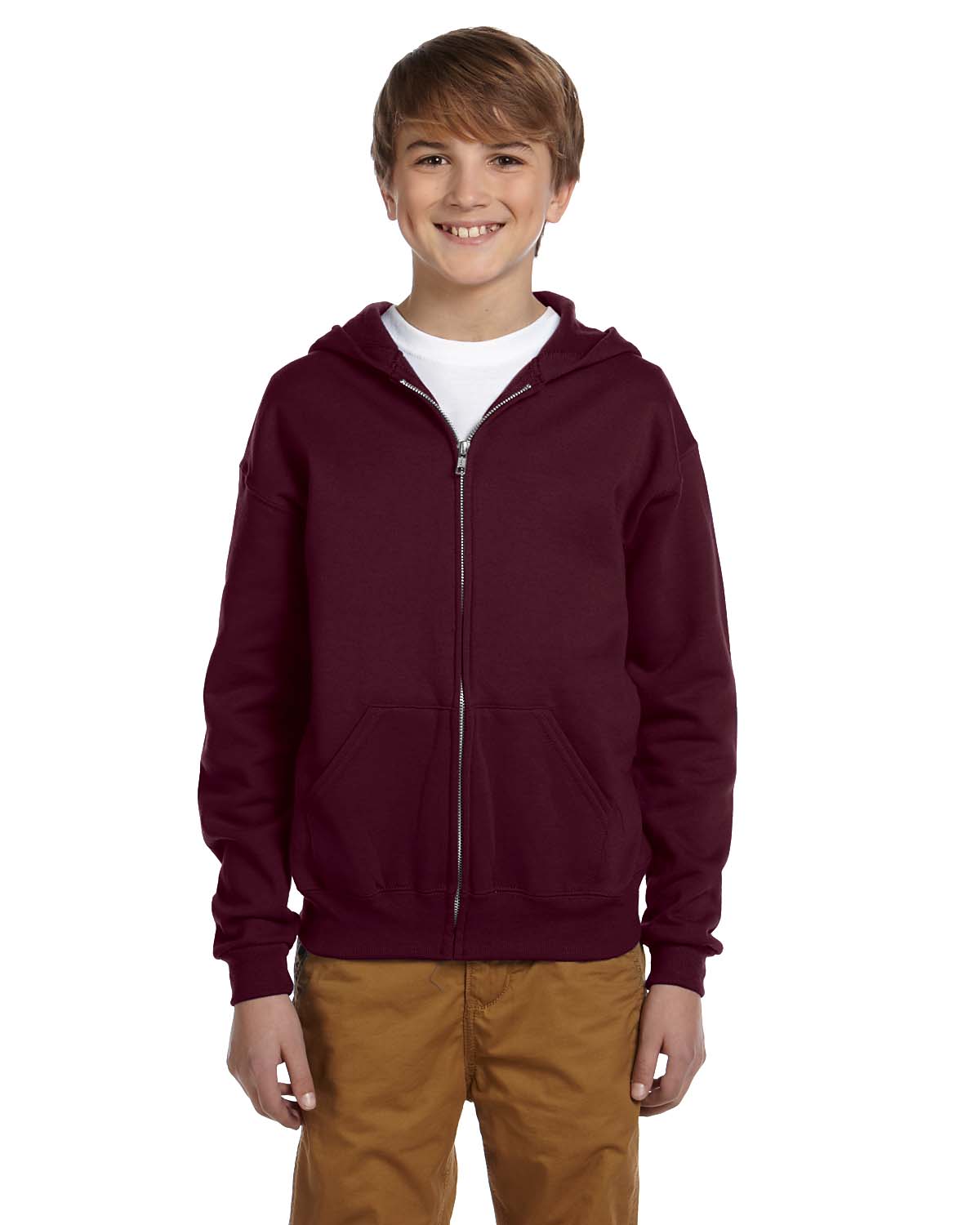 NEW Jerzees Youth 8 oz 50/50 NuBlend Fleece Full Zip Hoodie Swaeshirt M-993B - Picture 14 of 25
