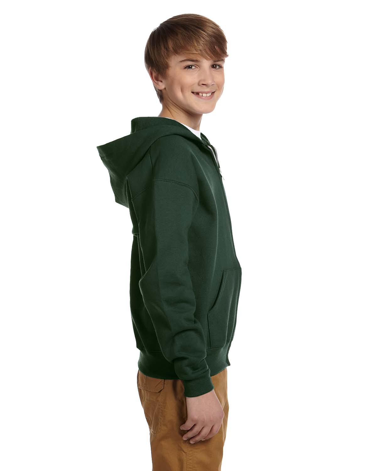 NEW Jerzees Youth 8 oz 50/50 NuBlend Fleece Full Zip Hoodie Swaeshirt M-993B - Picture 10 of 25