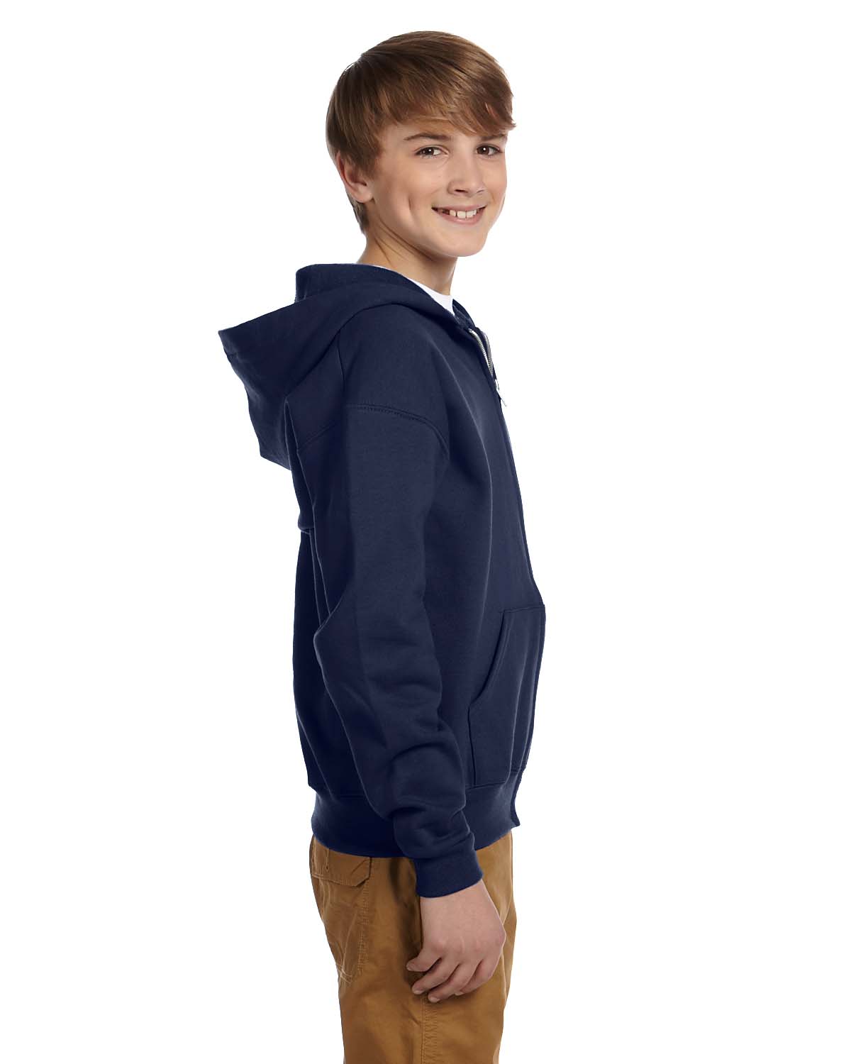 NEW Jerzees Youth 8 oz 50/50 NuBlend Fleece Full Zip Hoodie Swaeshirt M-993B - Picture 13 of 25