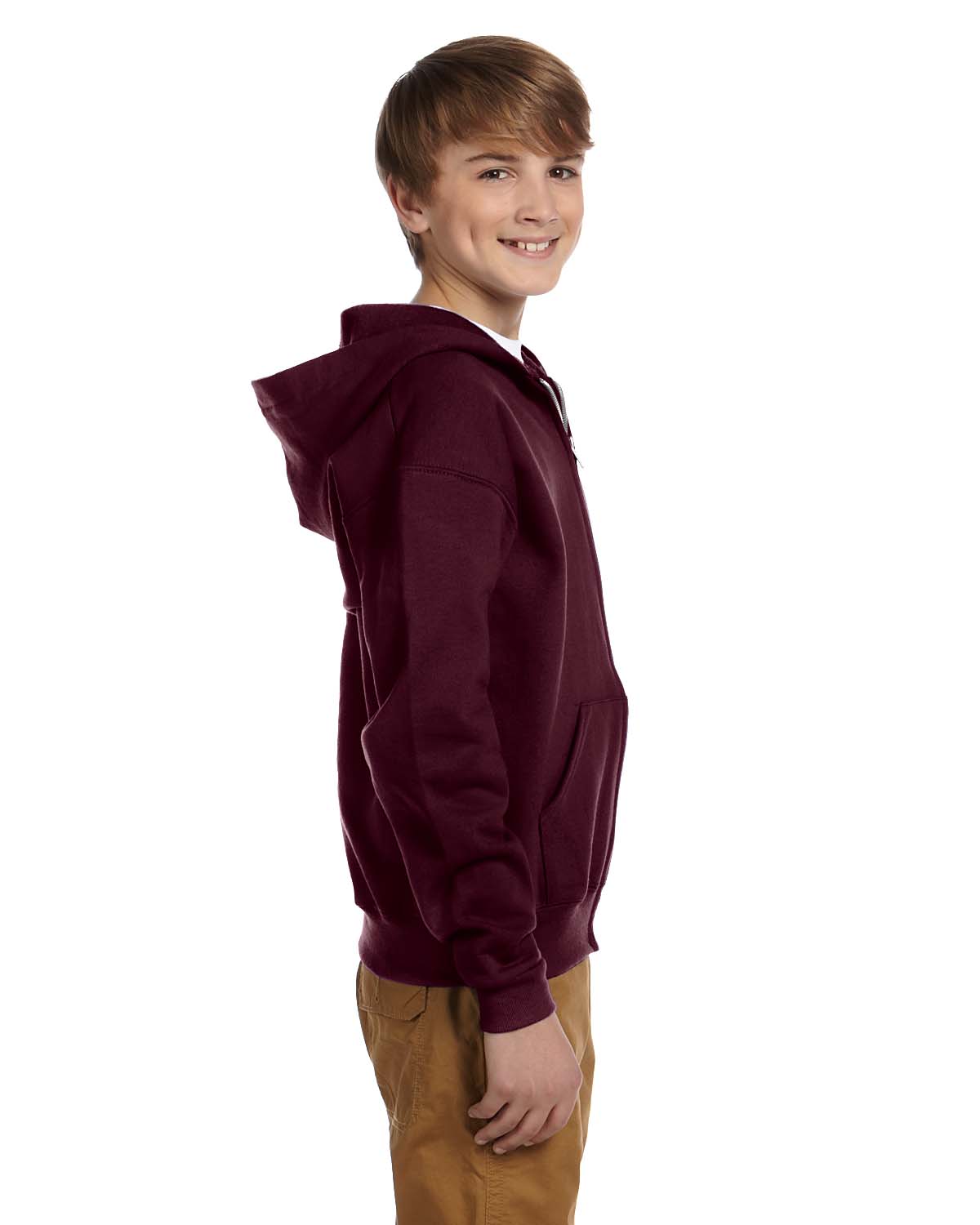 NEW Jerzees Youth 8 oz 50/50 NuBlend Fleece Full Zip Hoodie Swaeshirt M-993B - Picture 16 of 25