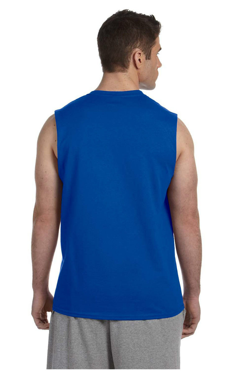 Gildan Mens 6 oz 100 % Ultra Cotton Sleeveless Muscle Sports T-Shirt ...