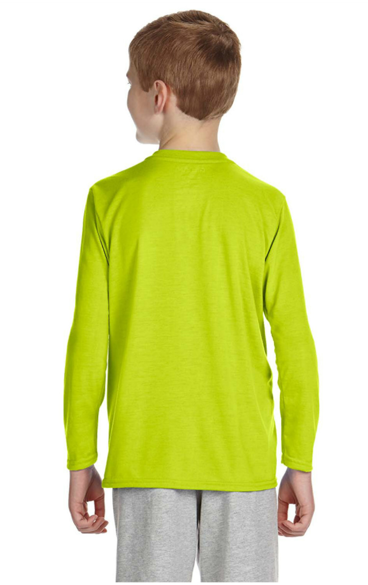 Gildan Youth T-Shirt Long Sleeve Performance 100% Polyester XS-XL ...