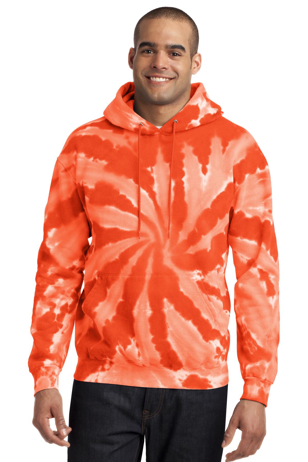 Port & Company Tie-Dye Pullover Hooded Sweatshirt With Pockets M-PC146 - Picture 8 of 14