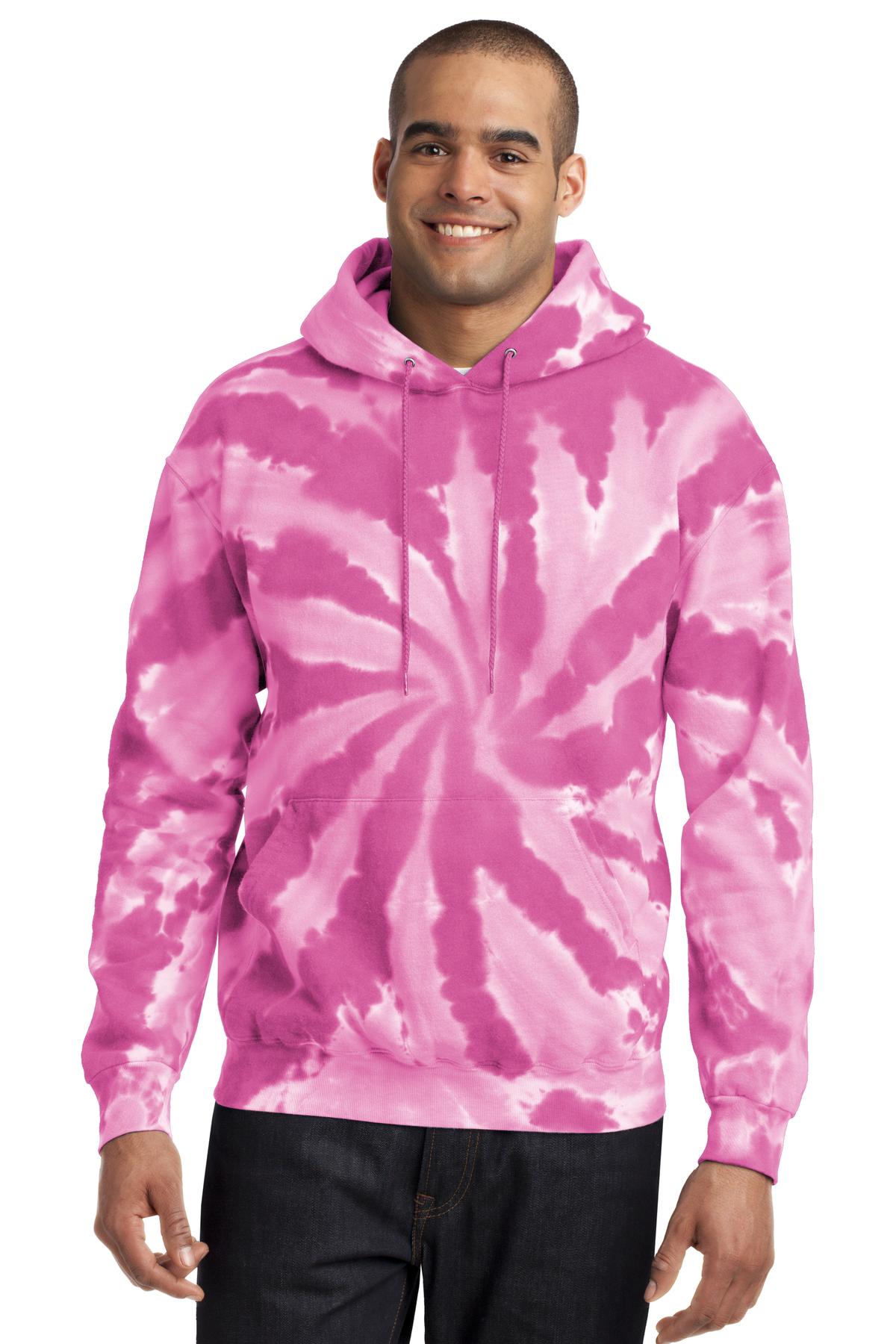 Port & Company Tie-Dye Pullover Hooded Sweatshirt With Pockets M-PC146 - Picture 9 of 14