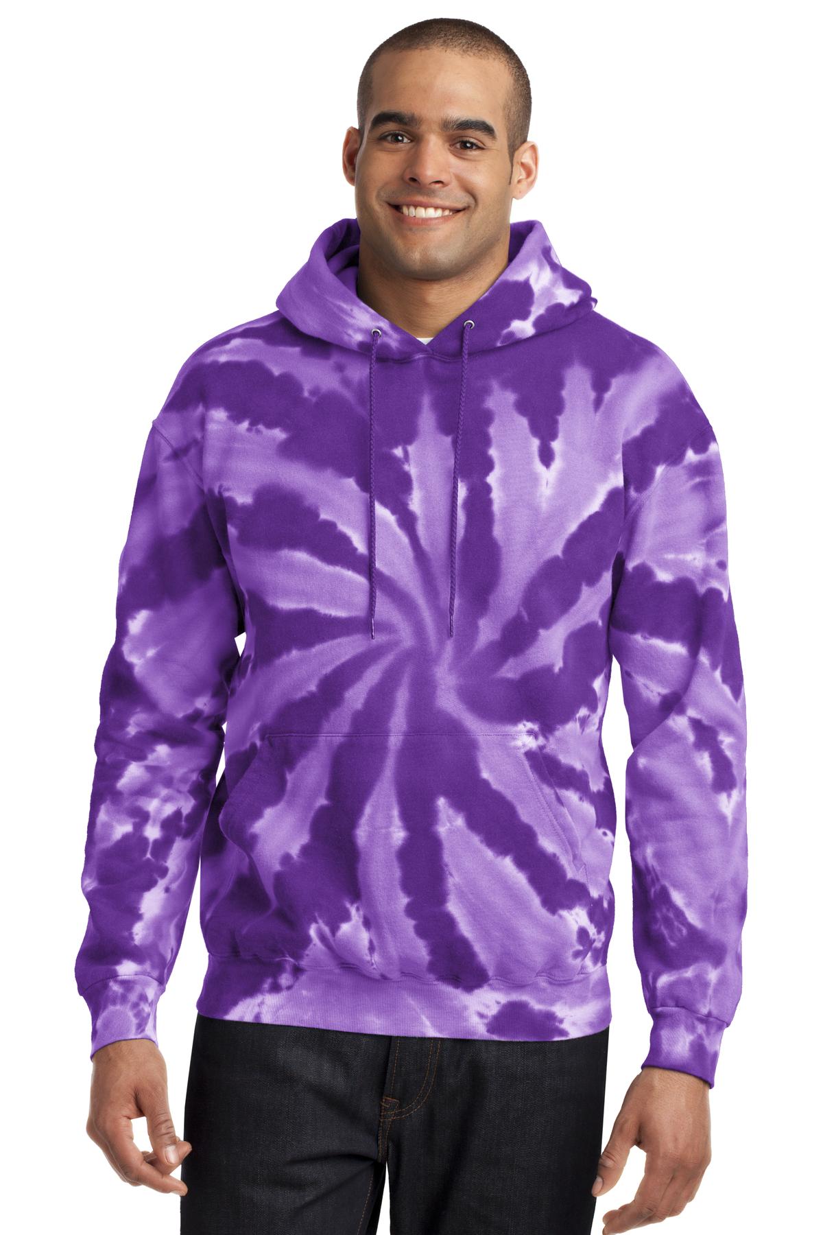 Port & Company Tie-Dye Pullover Hooded Sweatshirt With Pockets M-PC146 - Picture 10 of 14