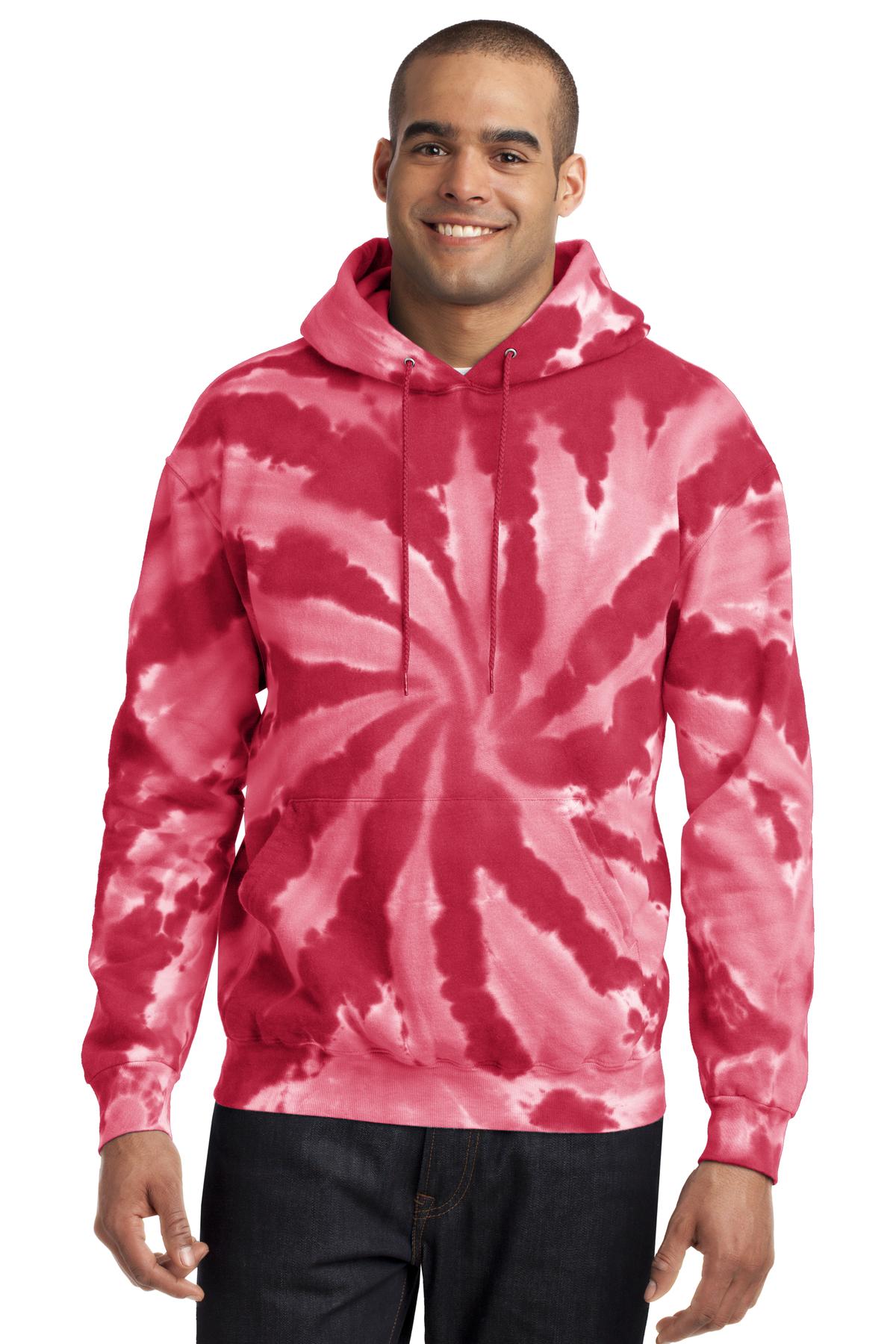 Port & Company Tie-Dye Pullover Hooded Sweatshirt With Pockets M-PC146 - Picture 12 of 14
