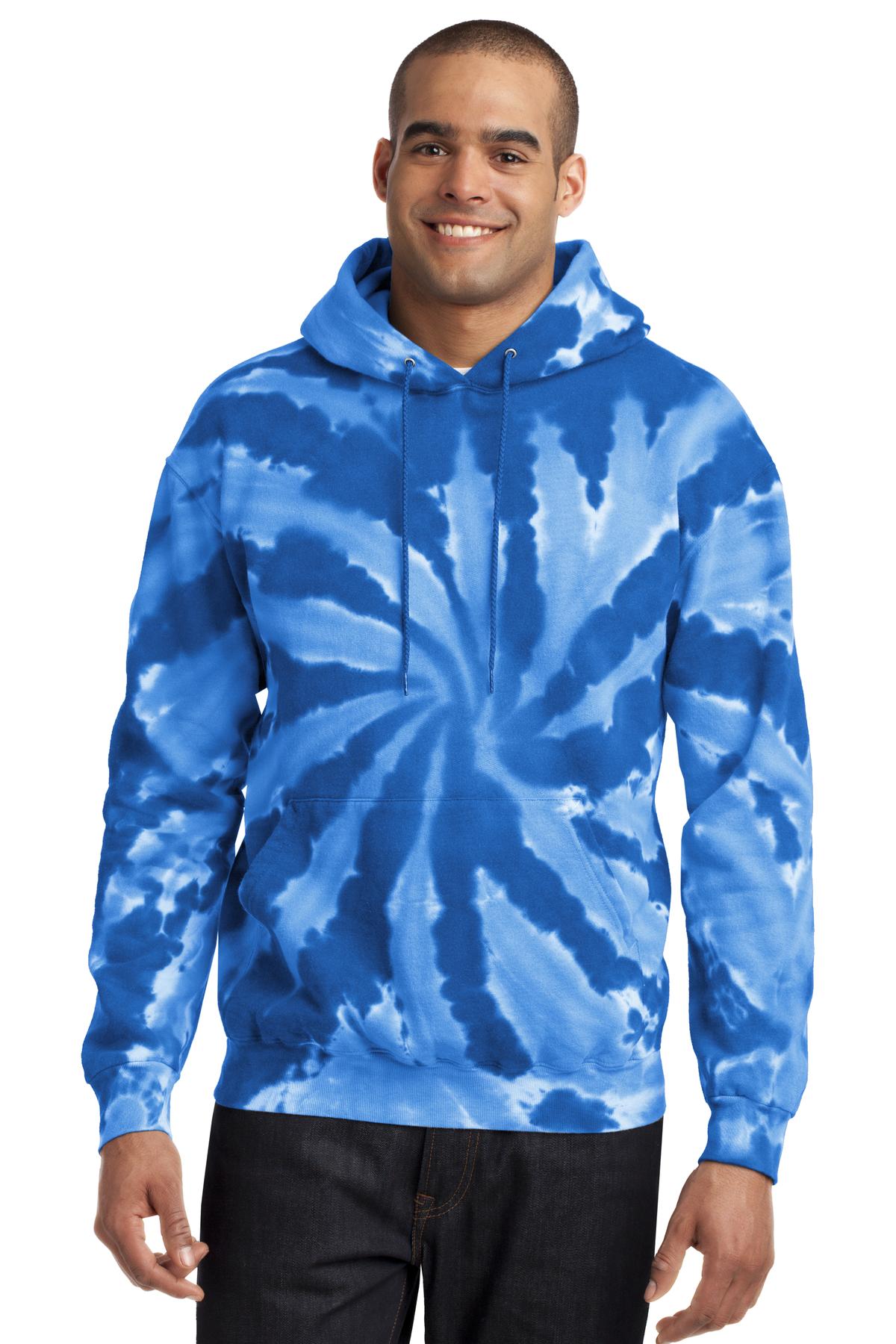 Port & Company Tie-Dye Pullover Hooded Sweatshirt With Pockets M-PC146 - Picture 13 of 14