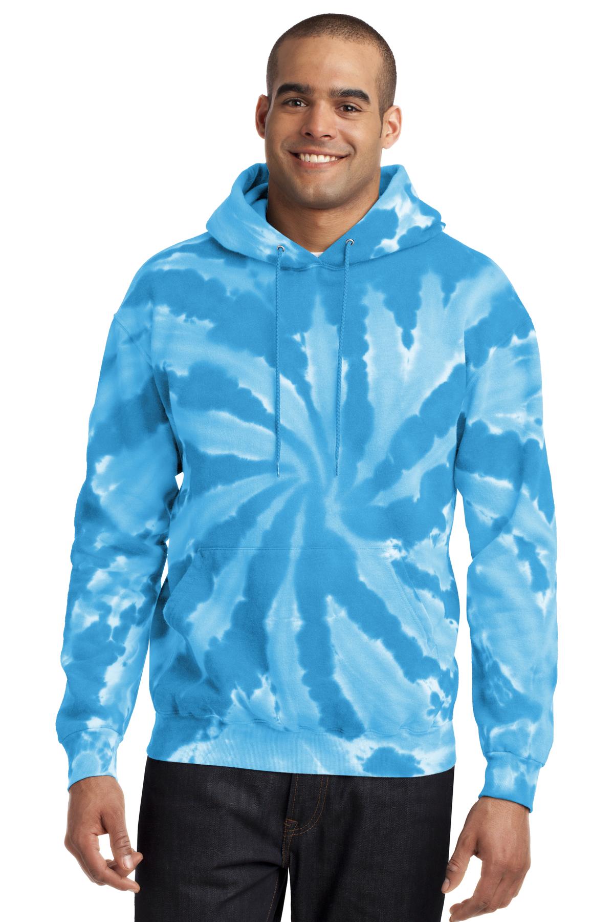 Port & Company Tie-Dye Pullover Hooded Sweatshirt With Pockets M-PC146 - Picture 14 of 14