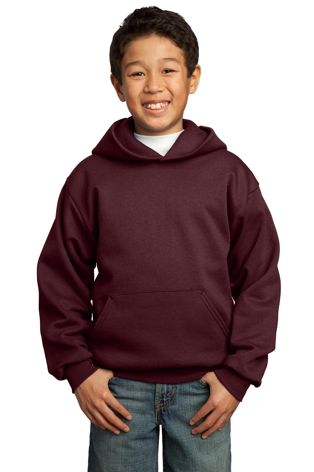 Port & Company Youth Core Fleece Pullover Hooded Sweatshirt M-PC90YH - Picture 15 of 29