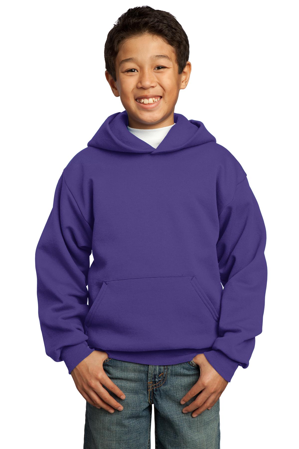 Port & Company Youth Core Fleece Pullover Hooded Sweatshirt M-PC90YH - Picture 24 of 29