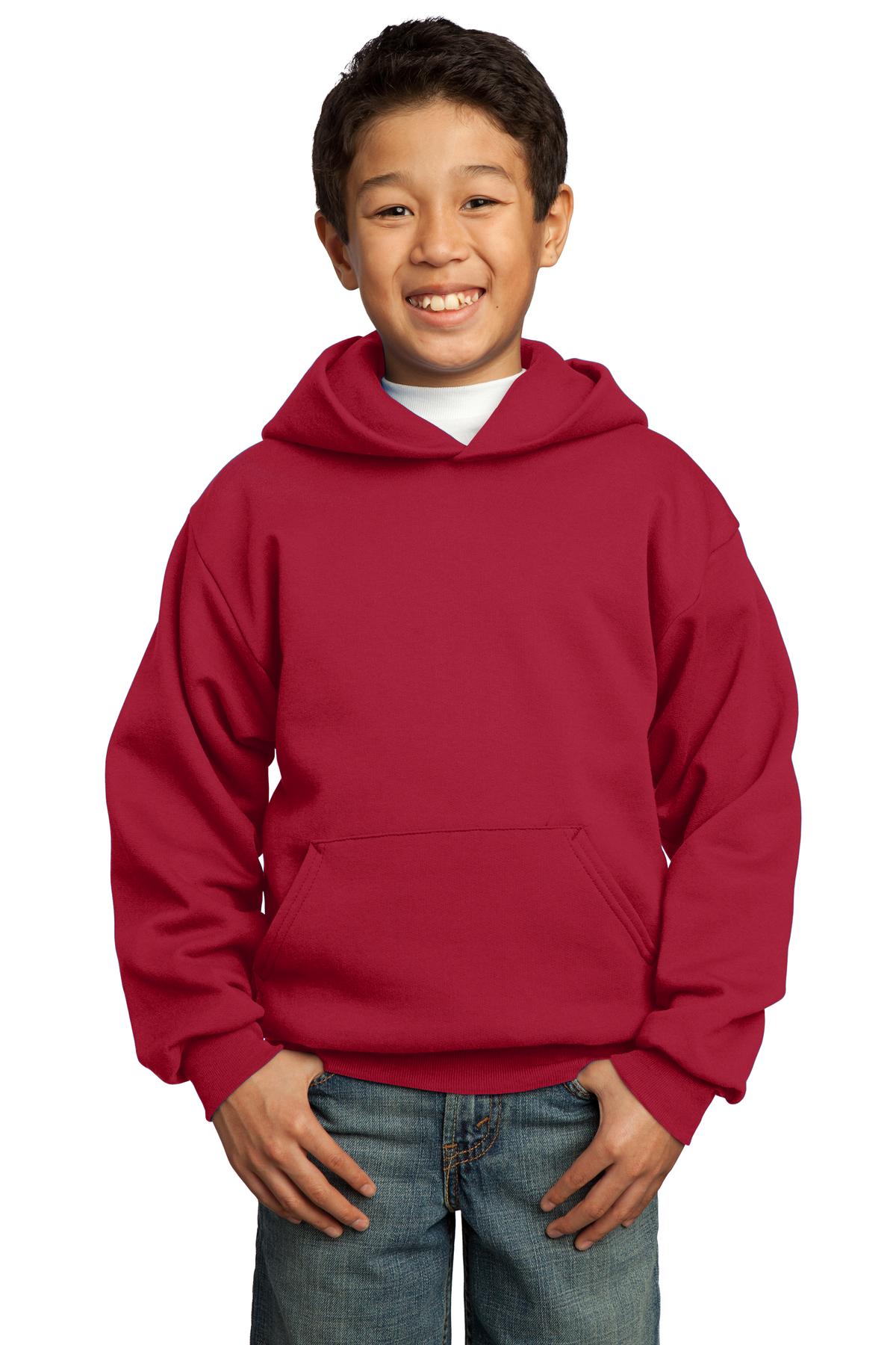 Port & Company Youth Core Fleece Pullover Hooded Sweatshirt M-PC90YH - Picture 25 of 29