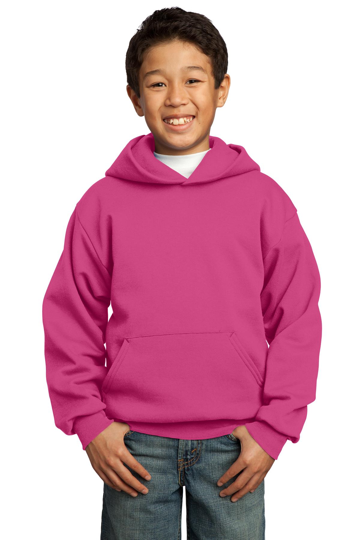 Port & Company Youth Core Fleece Pullover Hooded Sweatshirt M-PC90YH - Picture 27 of 29
