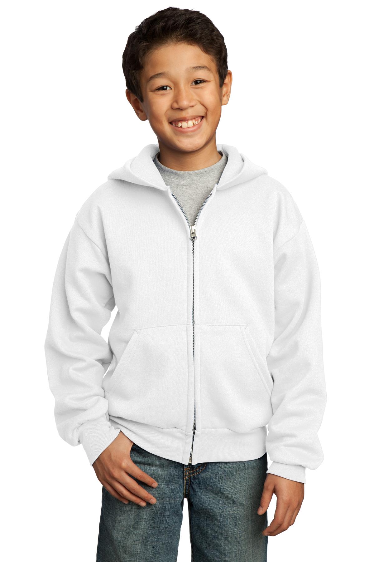 Port & Company Youth Core Fleece Full Zip Hooded Sweatshirt M-PC90YZH - Picture 23 of 23