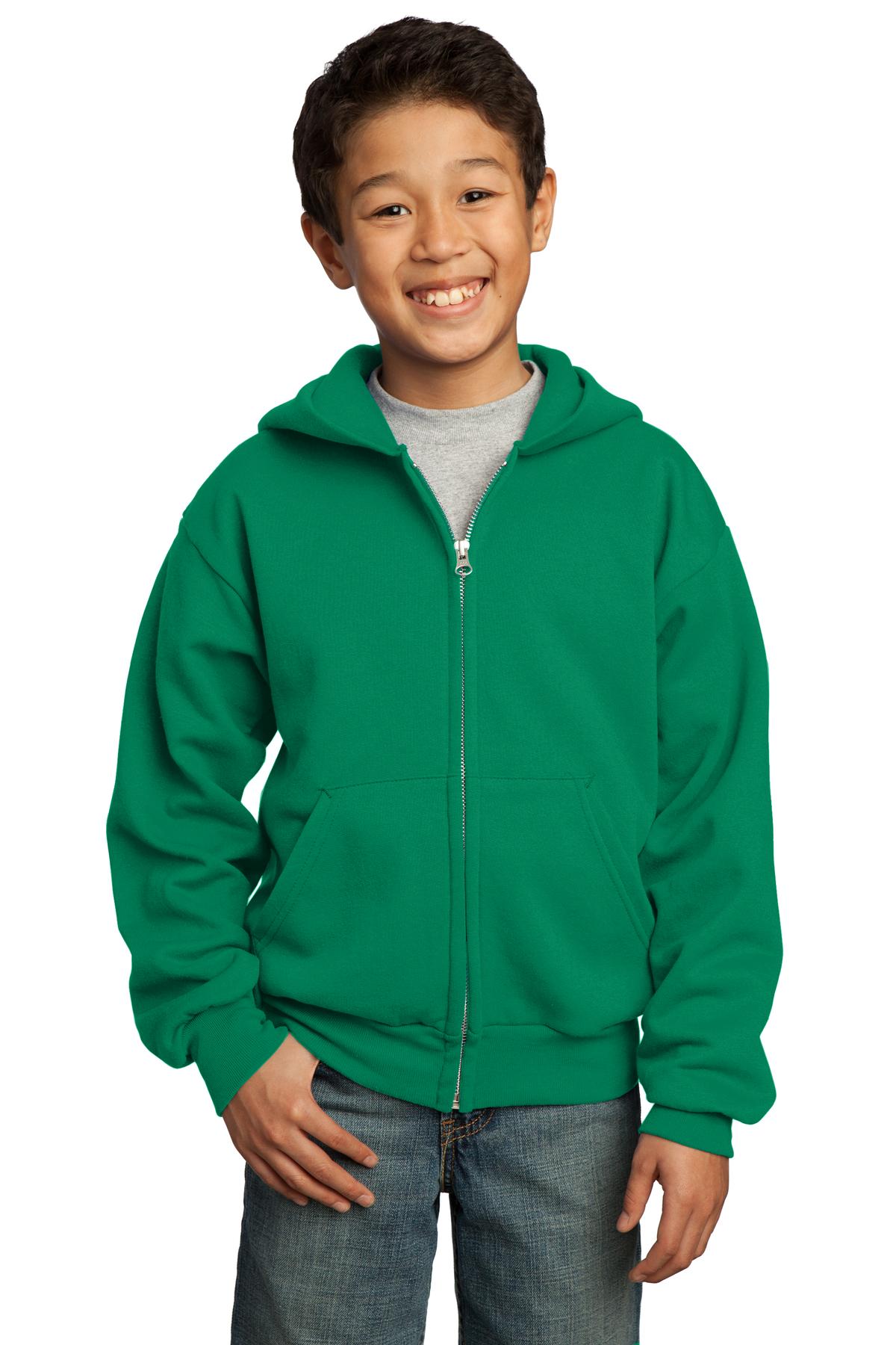 Port & Company Youth Core Fleece Full Zip Hooded Sweatshirt M-PC90YZH - Picture 10 of 23