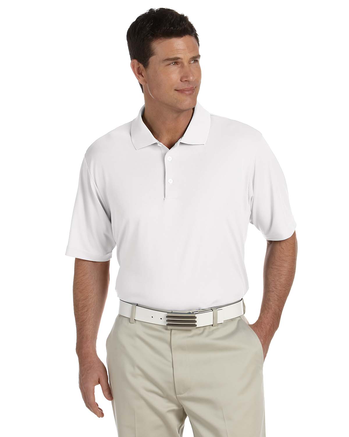 Adidas Golf Mens ClimaLite Rib knit collar Short-Sleeve Polo Shirt S ...