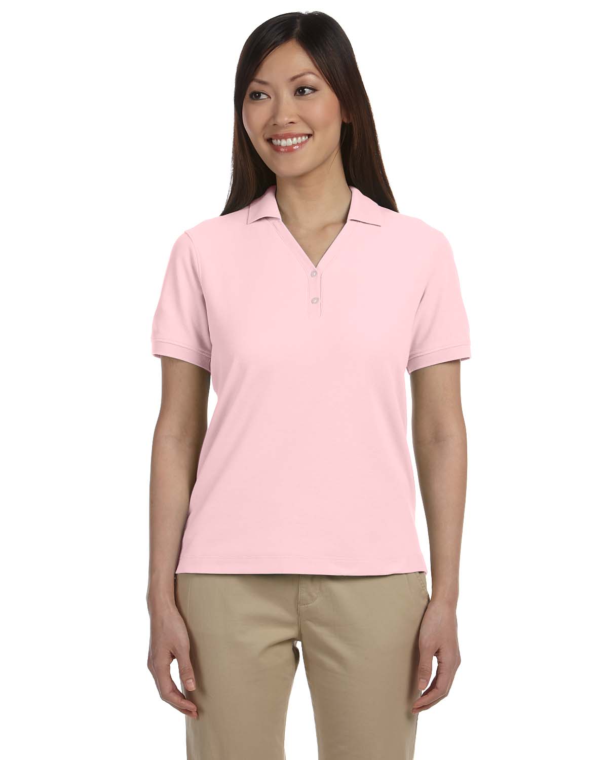 Devon & Jones Women's Pima Short Sleeve Y Collar Polo Sport Shirt S-3XL D100W - Picture 38 of 64