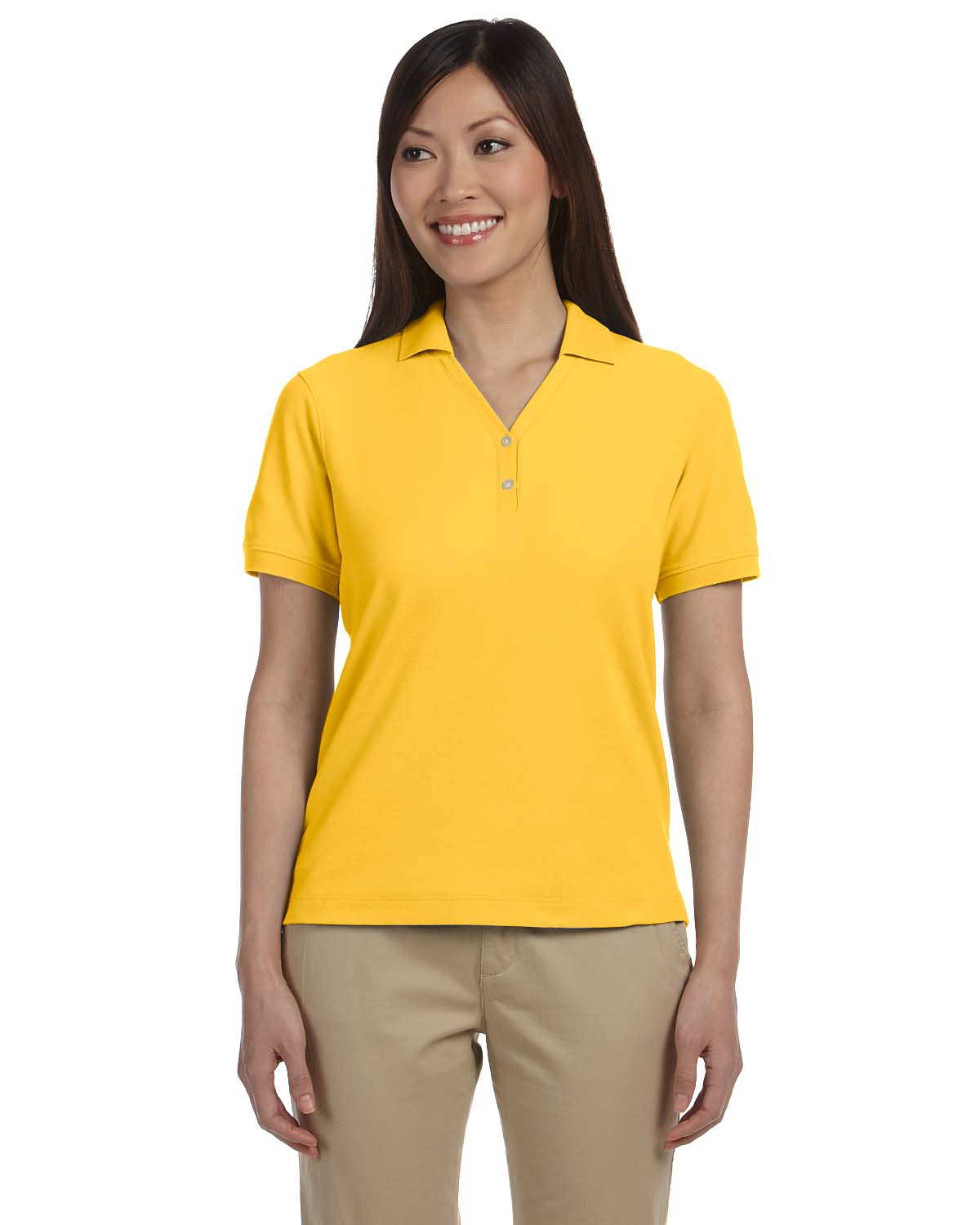 Devon & Jones Women's Pima Short Sleeve Y Collar Polo Sport Shirt S-3XL D100W - Picture 53 of 64