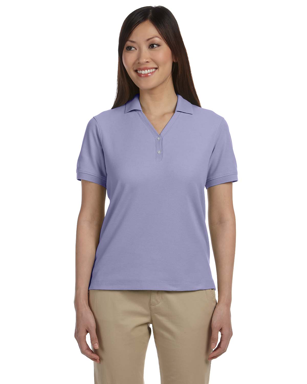 Devon & Jones Women's Pima Short Sleeve Y Collar Polo Sport Shirt S-3XL D100W - Picture 26 of 64
